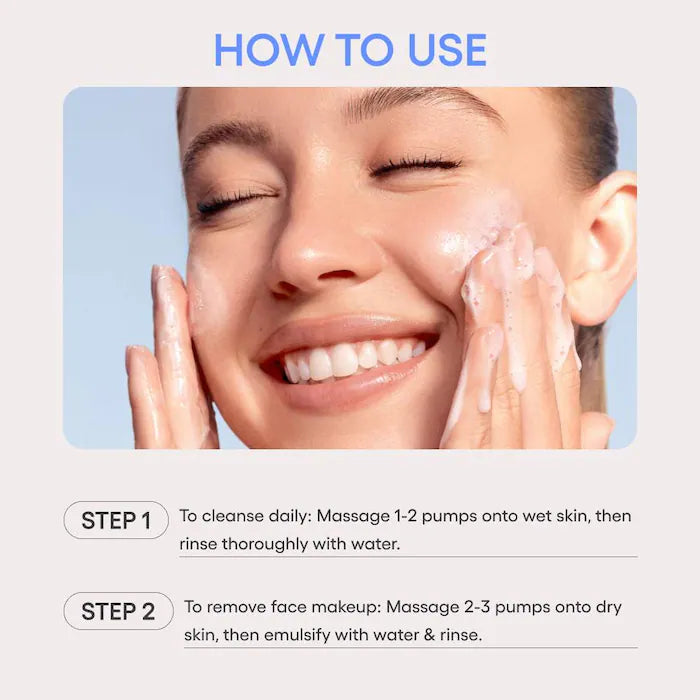 LANEIGE Water Bank Hyaluronic Acid Facial Cleanser - Hydrating & Gentle Face Wash for Dry & Sensitive Skin - Perfect for Daily Skincare Routine & Makeup Removal