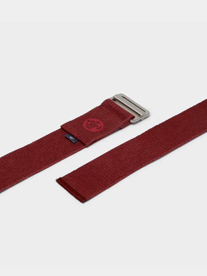 Manduka Align Cotton 10ft Yoga Strap Belt for Stretching, Flexibility & Yoga Poses - Perfect for Home Practice, Studio & Travel