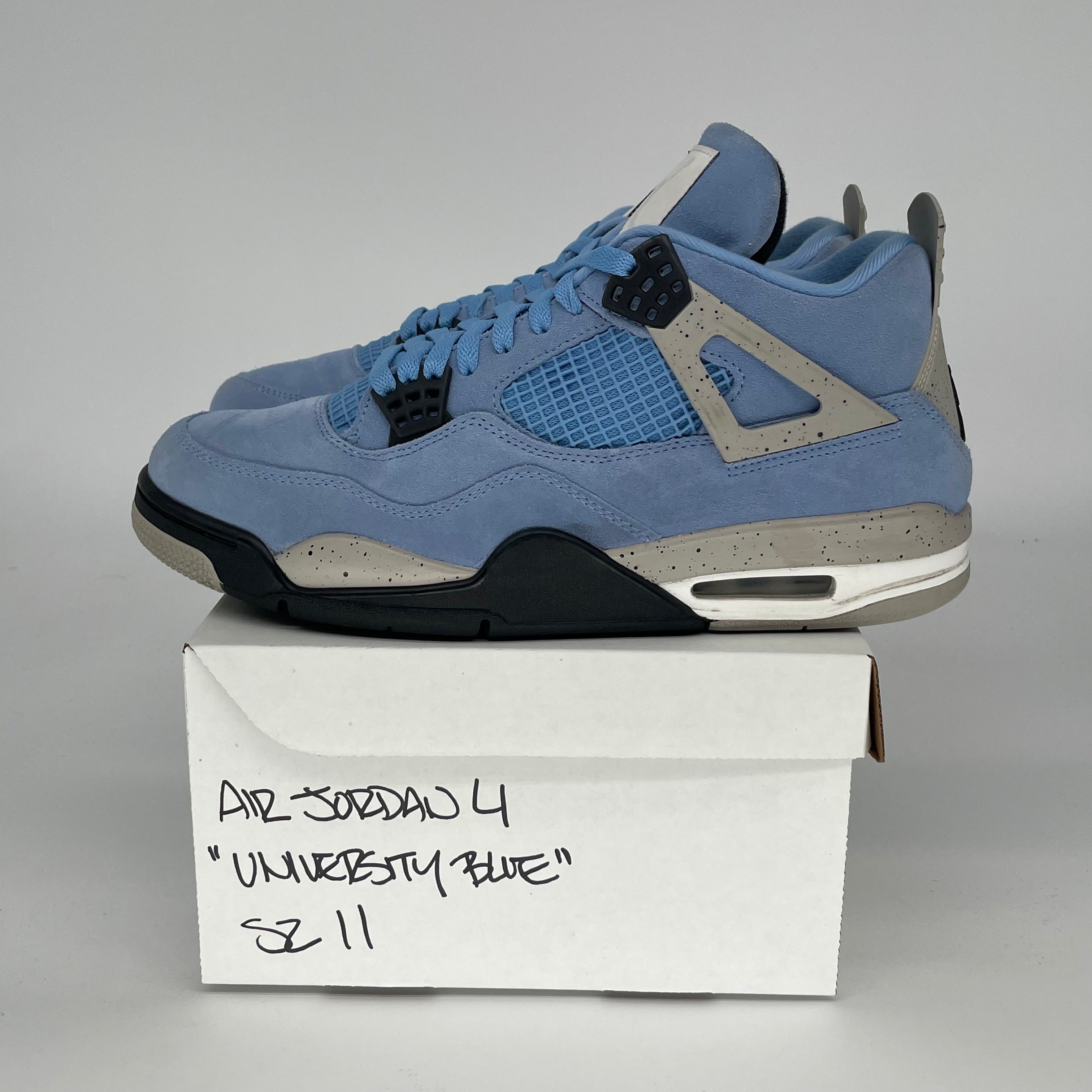 AIR JORDAN 4 Retro University Blue Men's Basketball Shoes Size 11 - CT8527-400 | Authentic Sneakers for Casual Wear, Street Style & Sneaker Collection