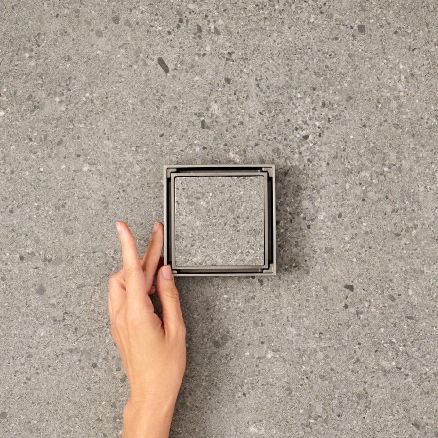 Premium Gunmetal Tile Insert Floor Waste Drain - Ideal for Bathroom, Shower & Kitchen Drainage