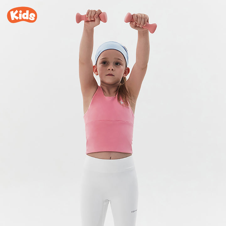 XELLA™ Kids Crop Bra Top - Comfortable & Breathable Sports Bra for Girls - Perfect for Yoga, Dance & Active Play
