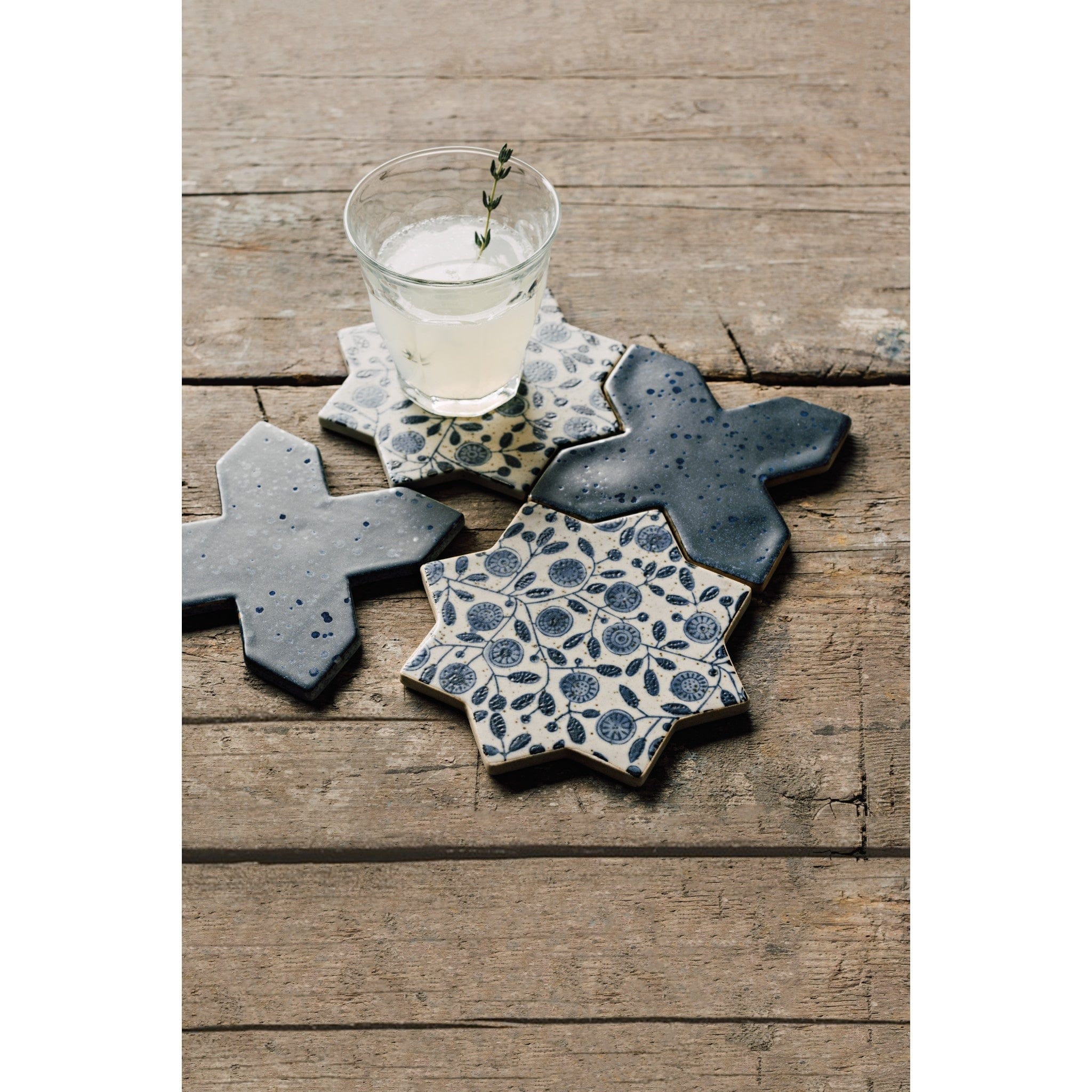 Premium Calendula Coasters Set of 4 - Natural Flower Design Absorbent Drink Coasters for Coffee, Tea & Wine - Perfect for Home, Office & Gifts