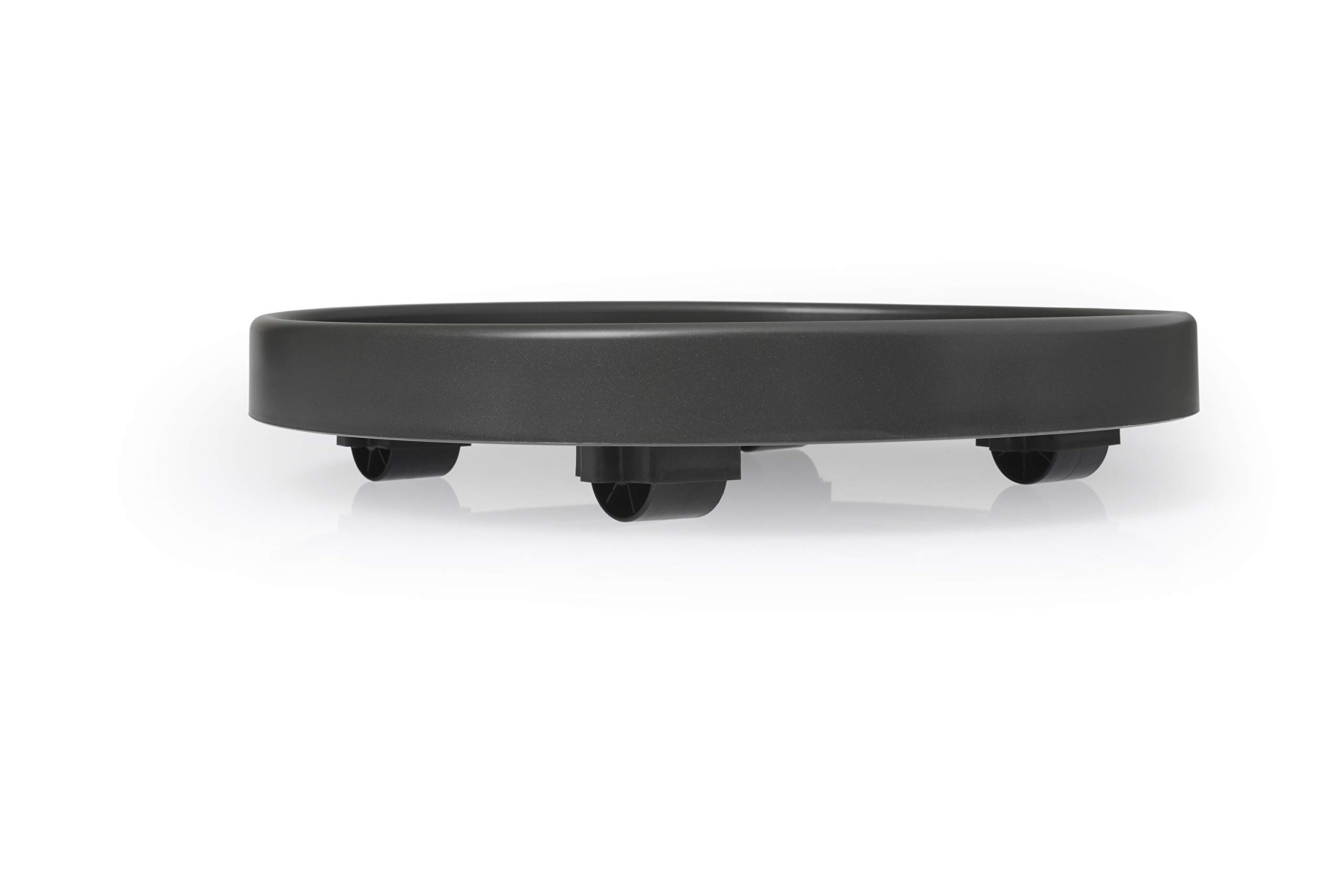 5600442804379 40cm Grey Anthracite Saucer with Wheels - Perfect for Outdoor Play, Picnics, and Garden Relaxation
