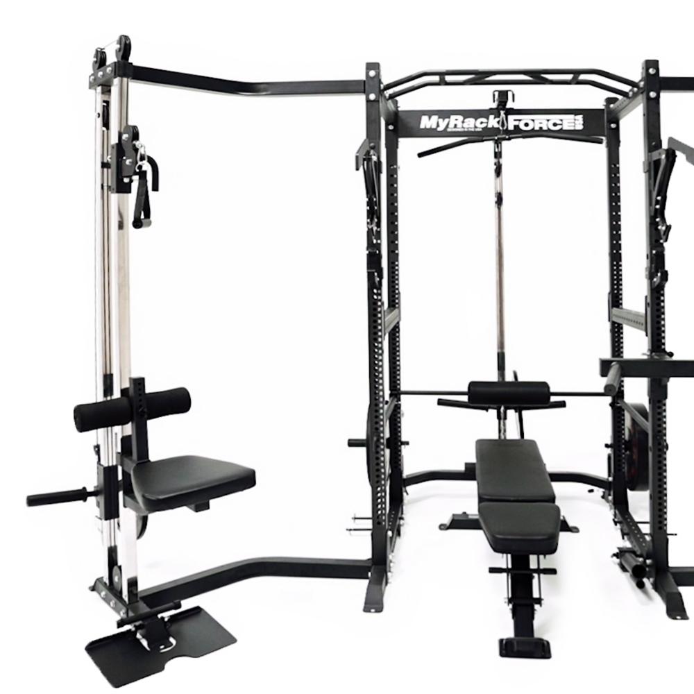 Force USA MyRack Seat/Lat Cable Crossover Attachment - Strength Training Equipment for Home Gym & Cable Machine Workouts - Perfect for Lat Pulldowns, Seated Rows & Cable Cross Exercises