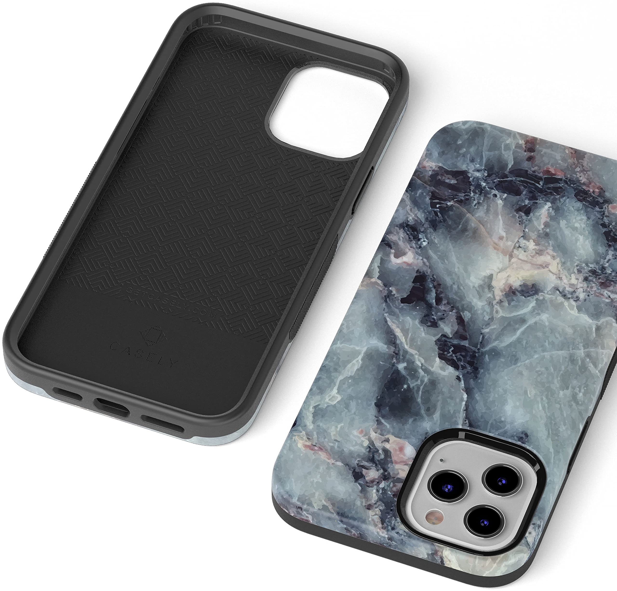 Casely iPhone 12 Pro Max Case with MagSafe Compatibility - Blue Marble Design Protective Phone Cover | Perfect for Everyday Use, Travel & Wireless Charging
