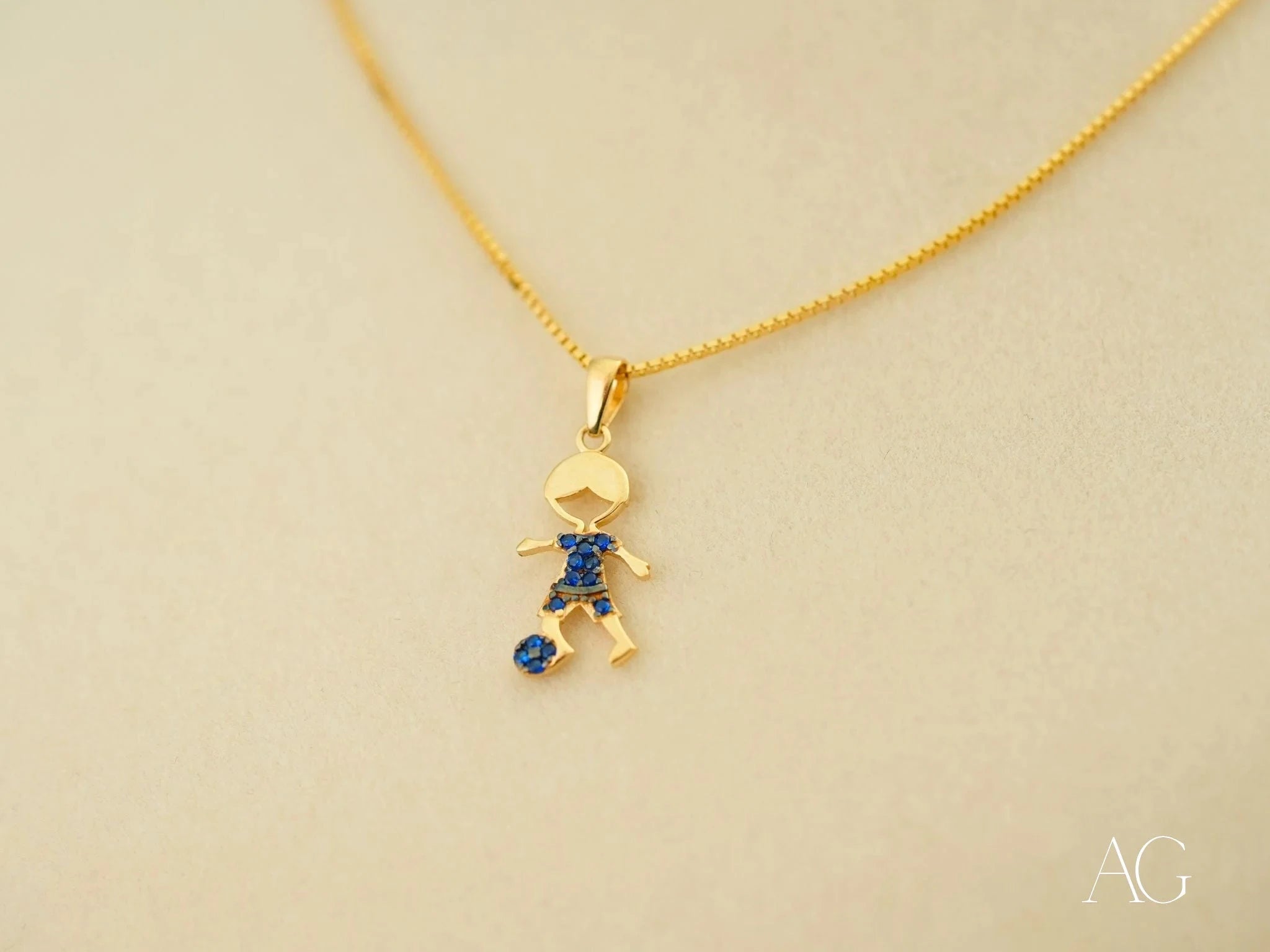 Golden Charm CZ Doll Pendant Necklace - Elegant Cubic Zirconia Jewelry for Women, Girls | Perfect Gift for Birthday, Anniversary, Valentine's Day