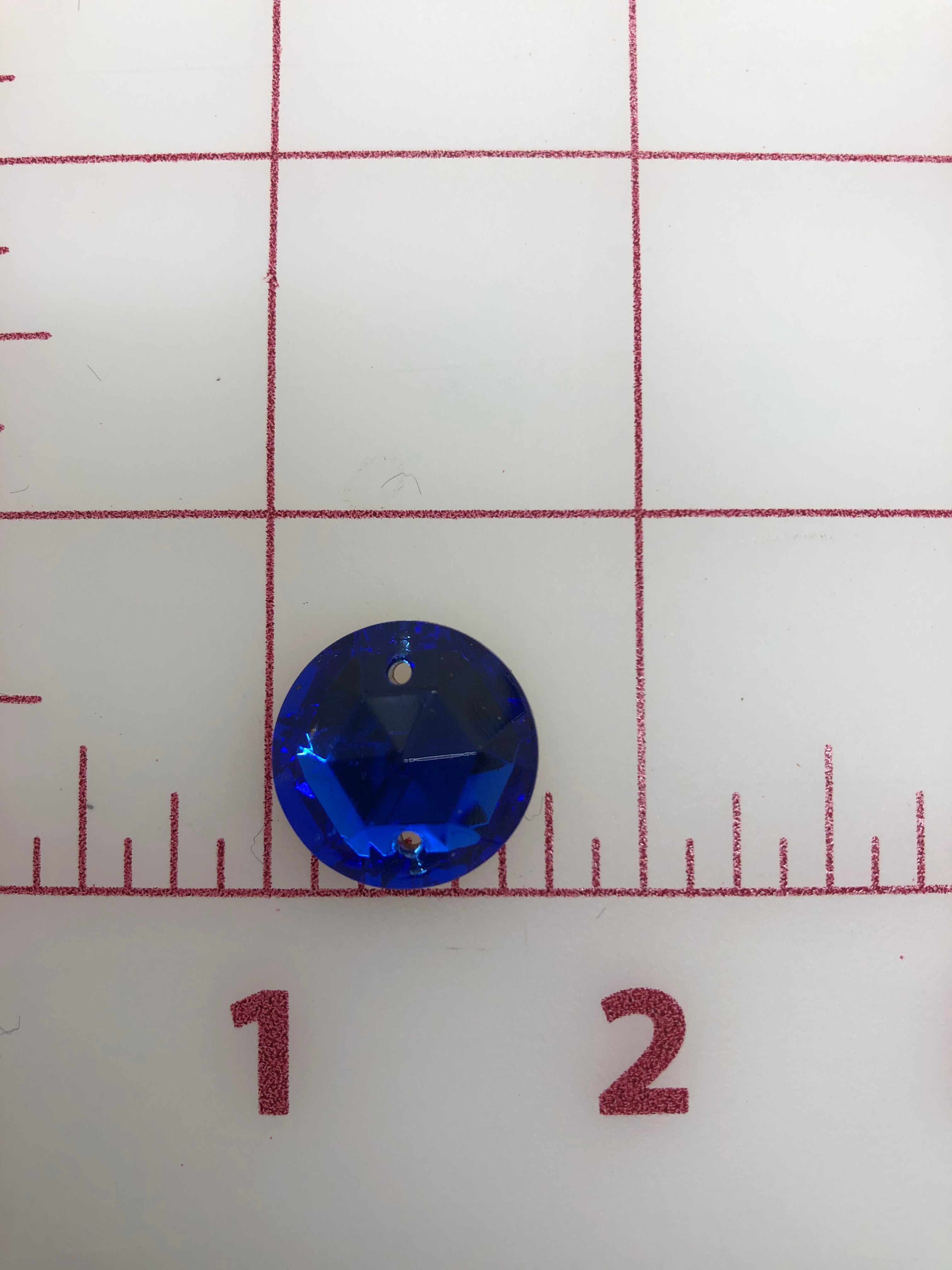 18mm Czech Sapphire Round Rhinestones - 3 Pack for Sew On Jewelry, Costumes & DIY Crafts | Premium Quality Sparkling Stones for Clothing, Accessories & Home Decor