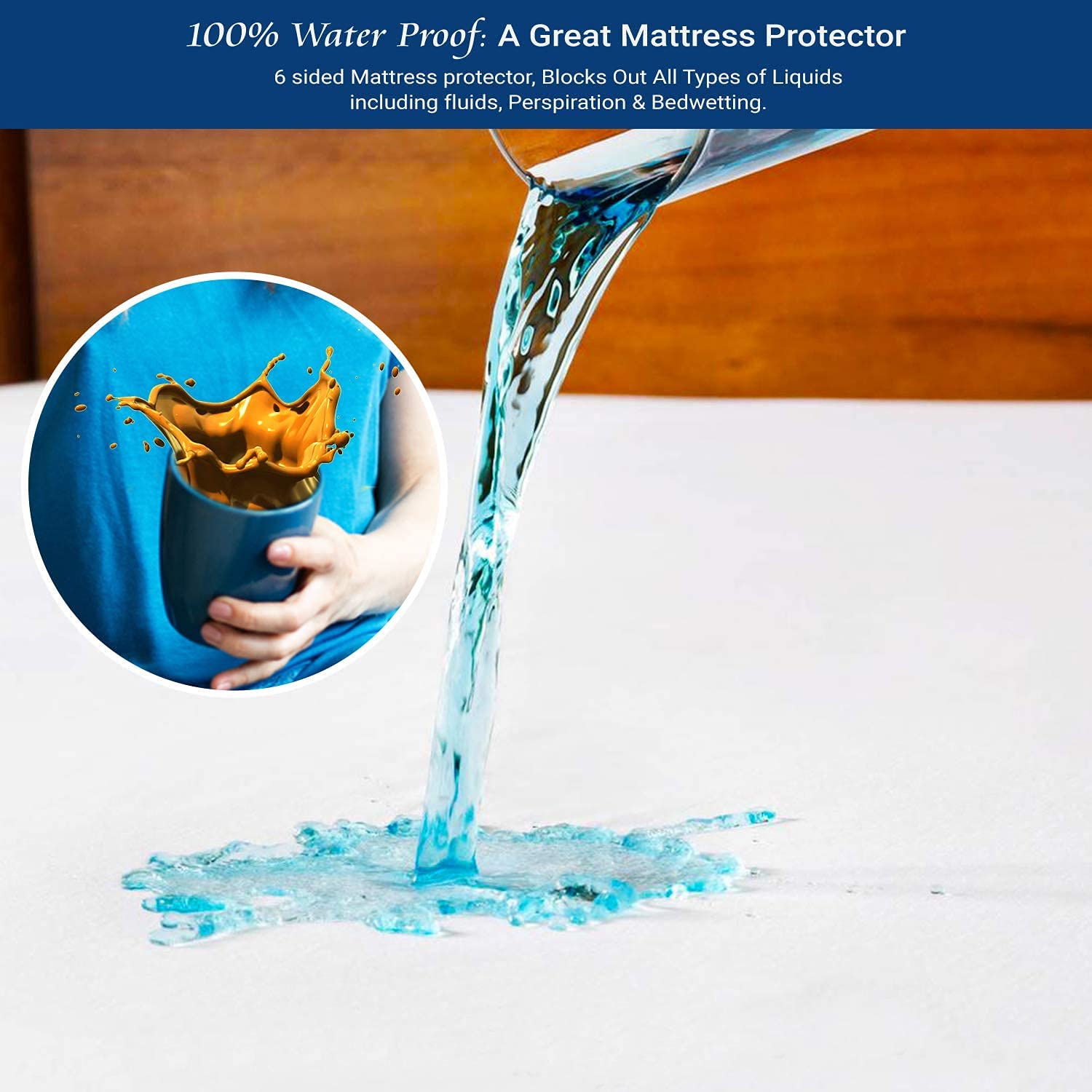 **Dudu N Girlie Waterproof Mattress Protector for Single Bed - 100% Waterproof, Anti-Allergy, Breathable Fitted Sheet (90x200cm) - Ideal for Kids' Rooms, Guest Beds & Allergy Relief**