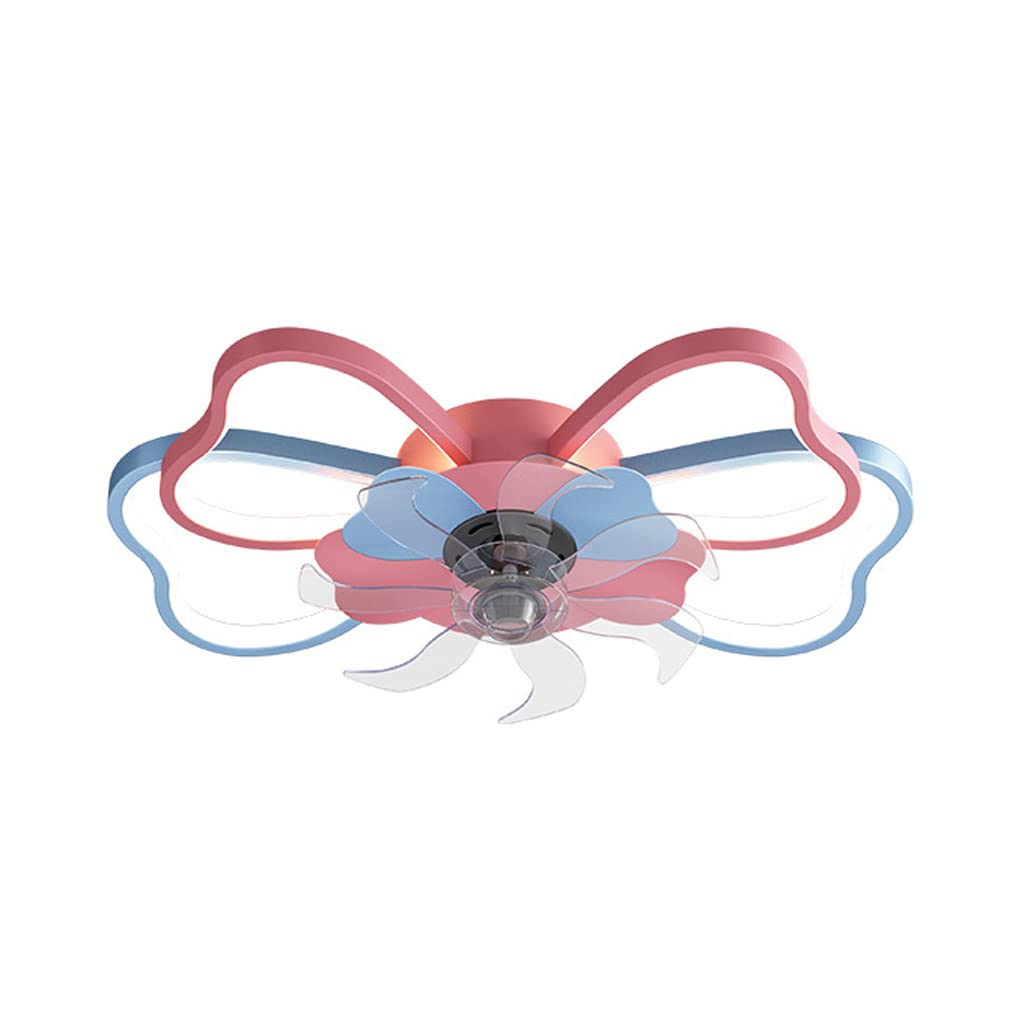 Cute Butterfly Ceiling Fan with LED Light - Remote Control, Dimmable & Silent Invisible Fan for Kids Bedroom & Nursery | Modern Minimalist Design for Children's Room Decor