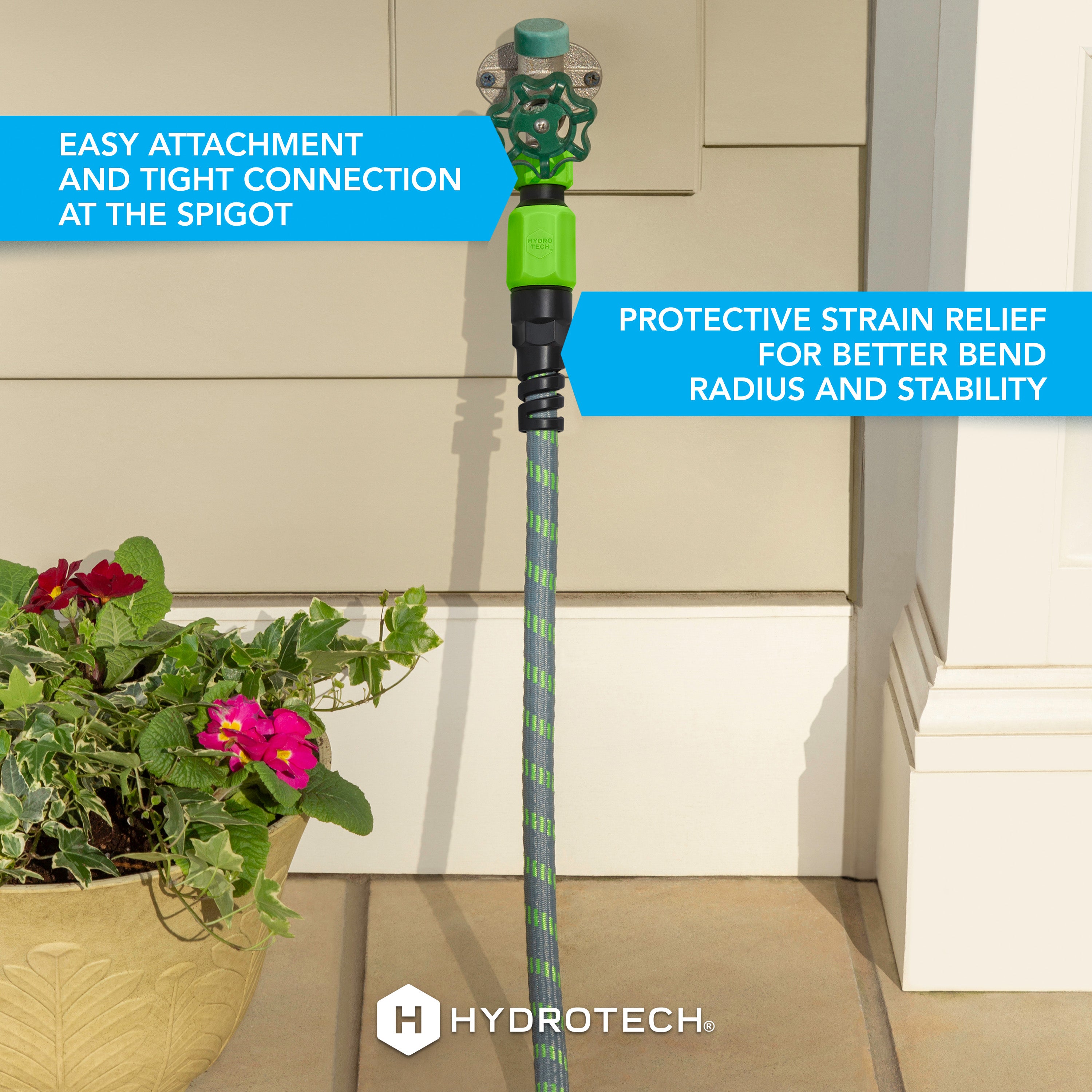 5/8 x 50ft Expandable Garden Hose - Heavy Duty Burst Proof, Flexible & Lightweight - Perfect for Watering Plants, Washing Cars & Outdoor Cleaning (Green)