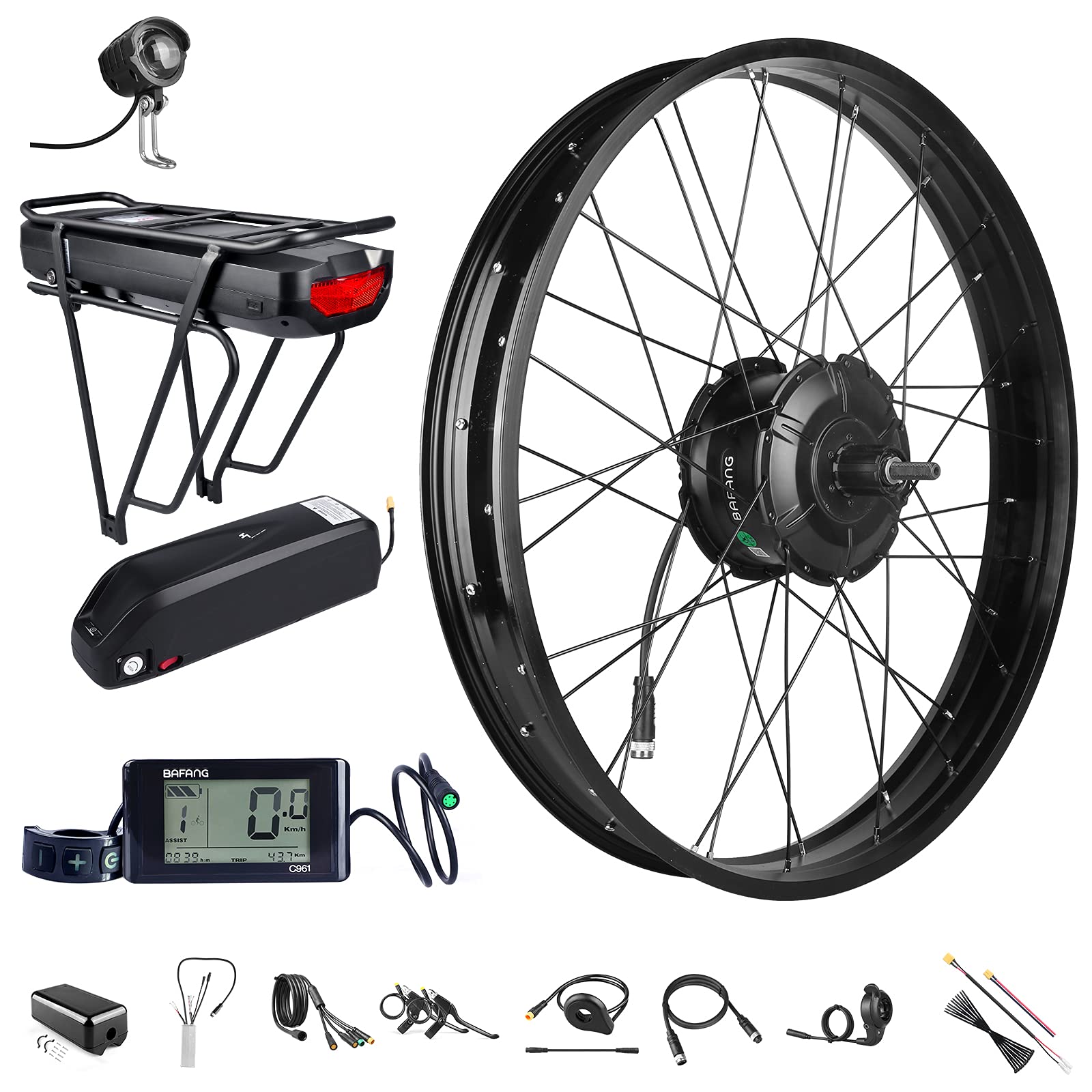 BAFAGN 48V 750W Electric Bike Conversion Kit - Rear Wheel Brushless Hub Motor for 20