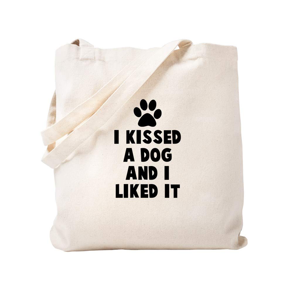 I Kissed A Dog And I Liked It - Natural Canvas Tote Bag | Reusable Grocery Shopping Bag | Eco-Friendly & Durable for Pet Lovers, Beach Trips & Farmers Market