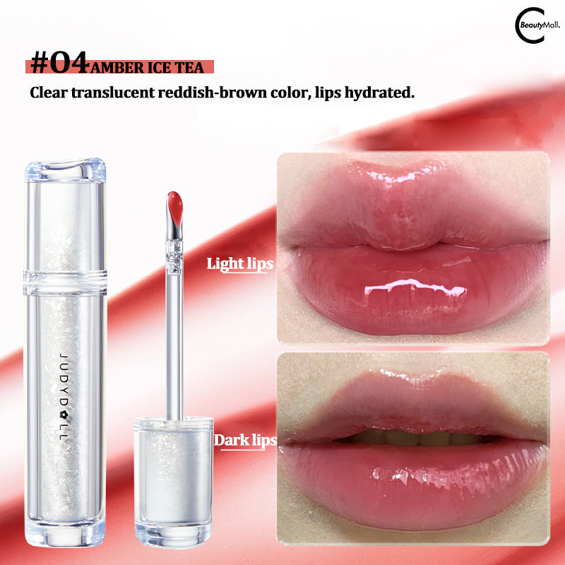 Judydoll Orange Blossom Mirror Water Gloss Lip Lacquer - Hydrating Shiny Lip Gloss for Women, Long Lasting Moisturizing Lipstick with Mirror Effect - Perfect for Daily Wear, Parties and Special Occasions