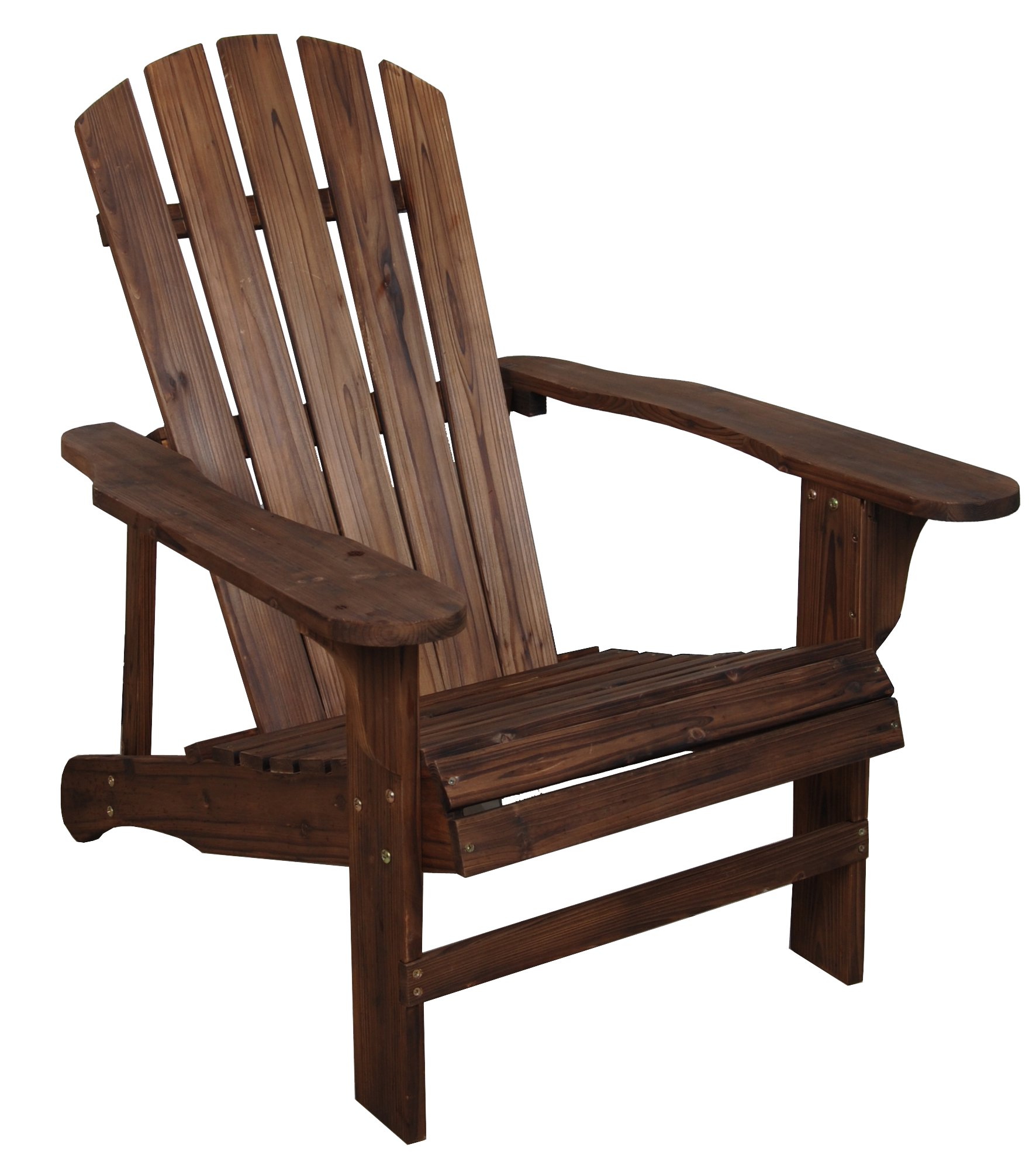 Premium Leigh Country Char-Log Adirondack Chair - Heavy Duty Solid Wood Outdoor Furniture for Patio, Garden, Poolside & Backyard Relaxation