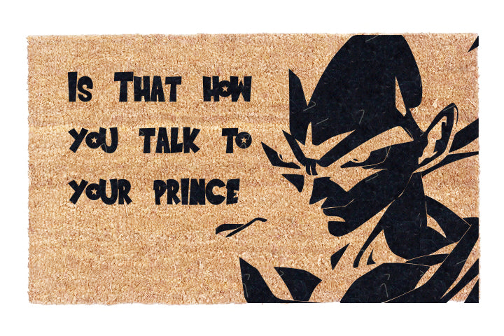 Premium Dragon Ball Z Prince of Saiyans Coco Doormat - Non-Slip Welcome Mat for Anime Fans, Home & Office Entrance Decor