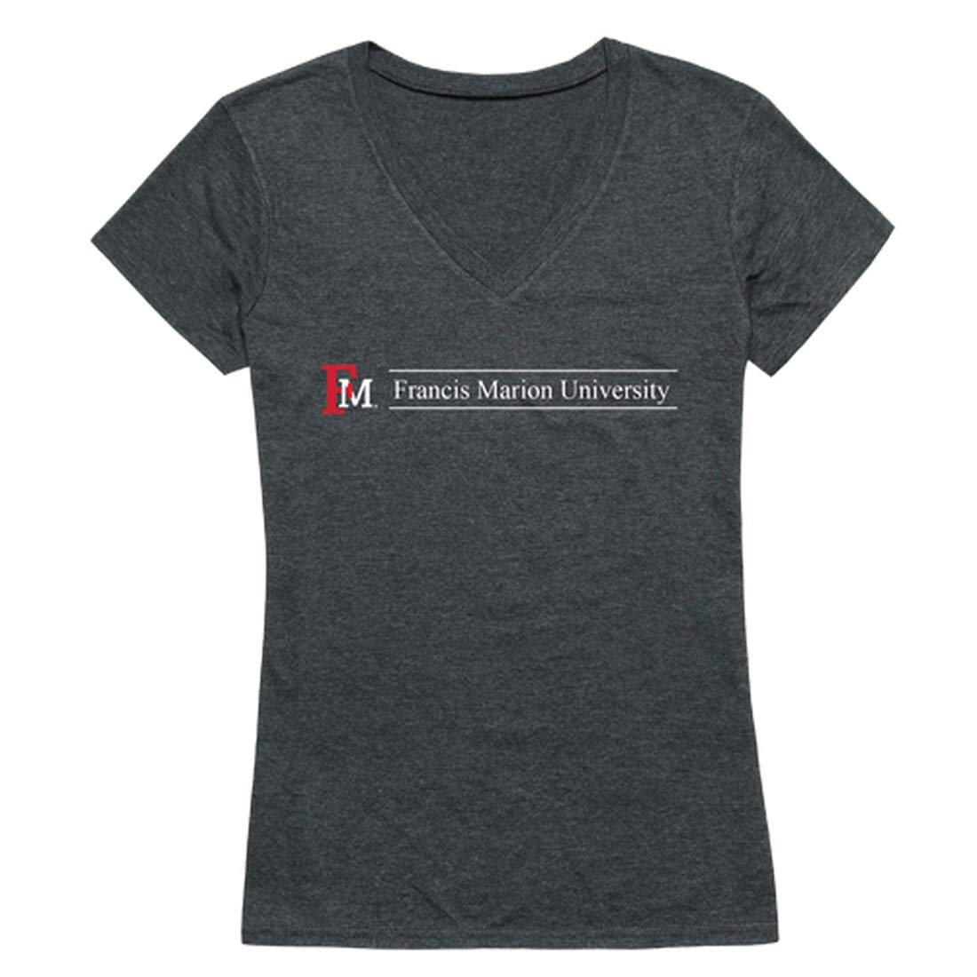 Francis Marion University Patriots NCAA Women's Vintage Distressed T-Shirt - Soft Cotton Charcoal Heather Tee - Small Size - Perfect for Game Day, School Spirit & Casual Wear