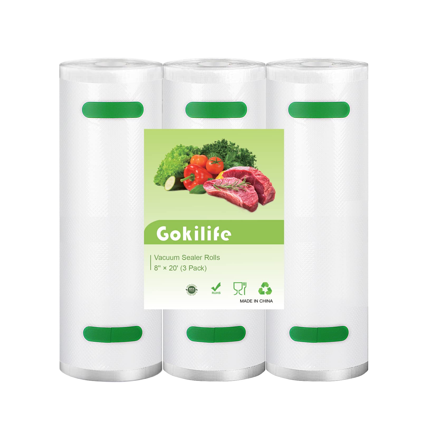 Gokilife Vacuum Sealer Bags Rolls - 8