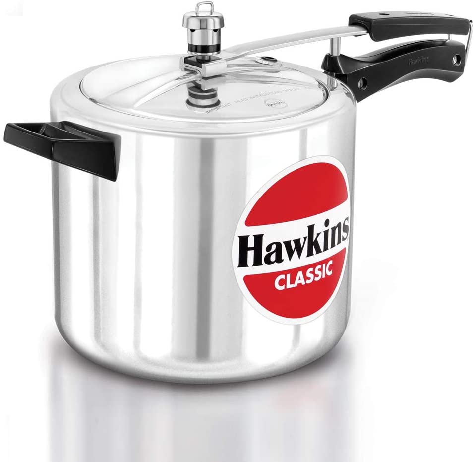 Hawkins CL65 Classic Aluminum Pressure Cooker 6.5L (2.2QT) - Fast & Safe Cooking for Soups, Stews, Rice & Indian Curries