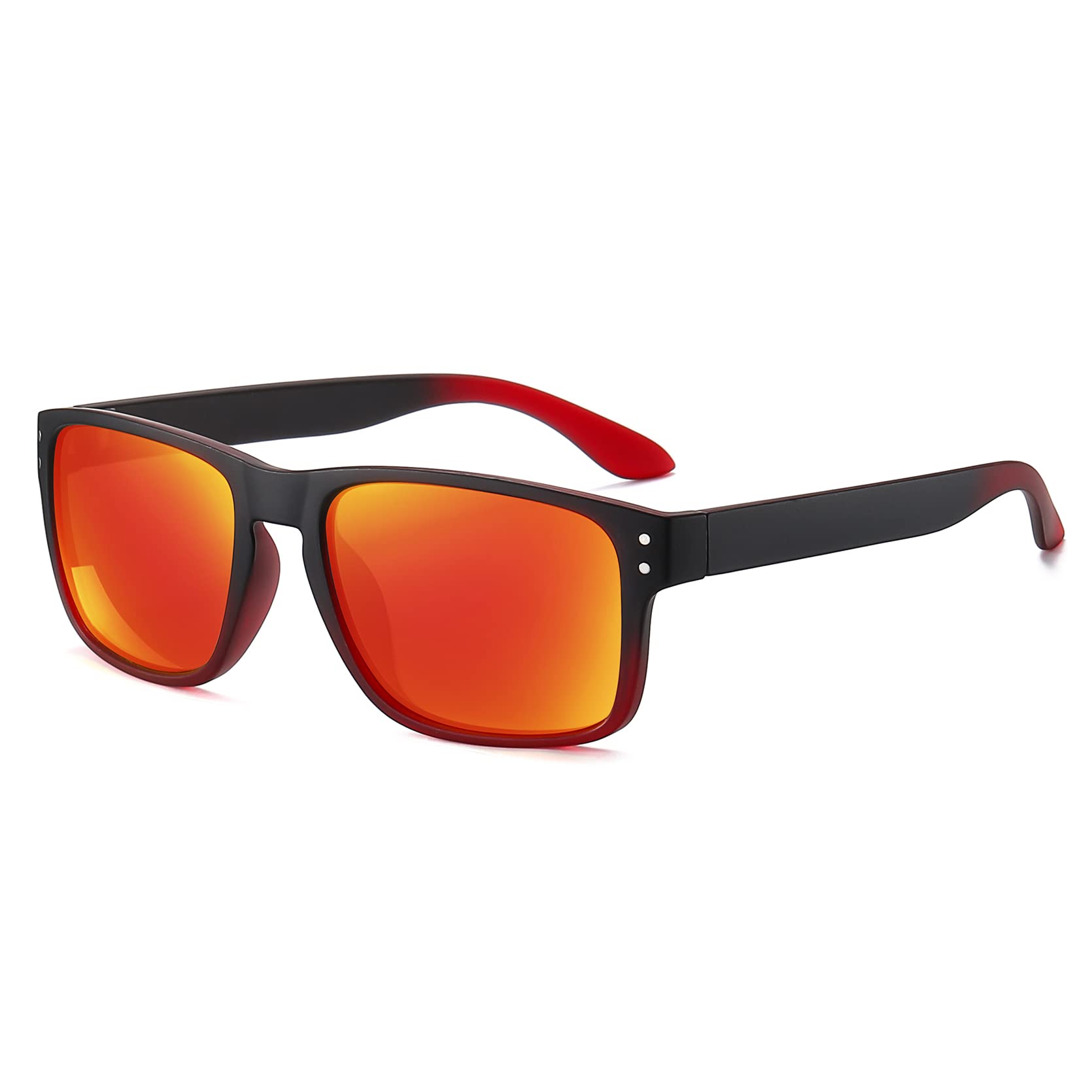 MOFLYOM Polarized Sunglasses for Men & Women - UV Protection Vintage Rectangular Driving & Fishing Sunglasses - Perfect for Outdoor Activities, Beach, Travel & Sports