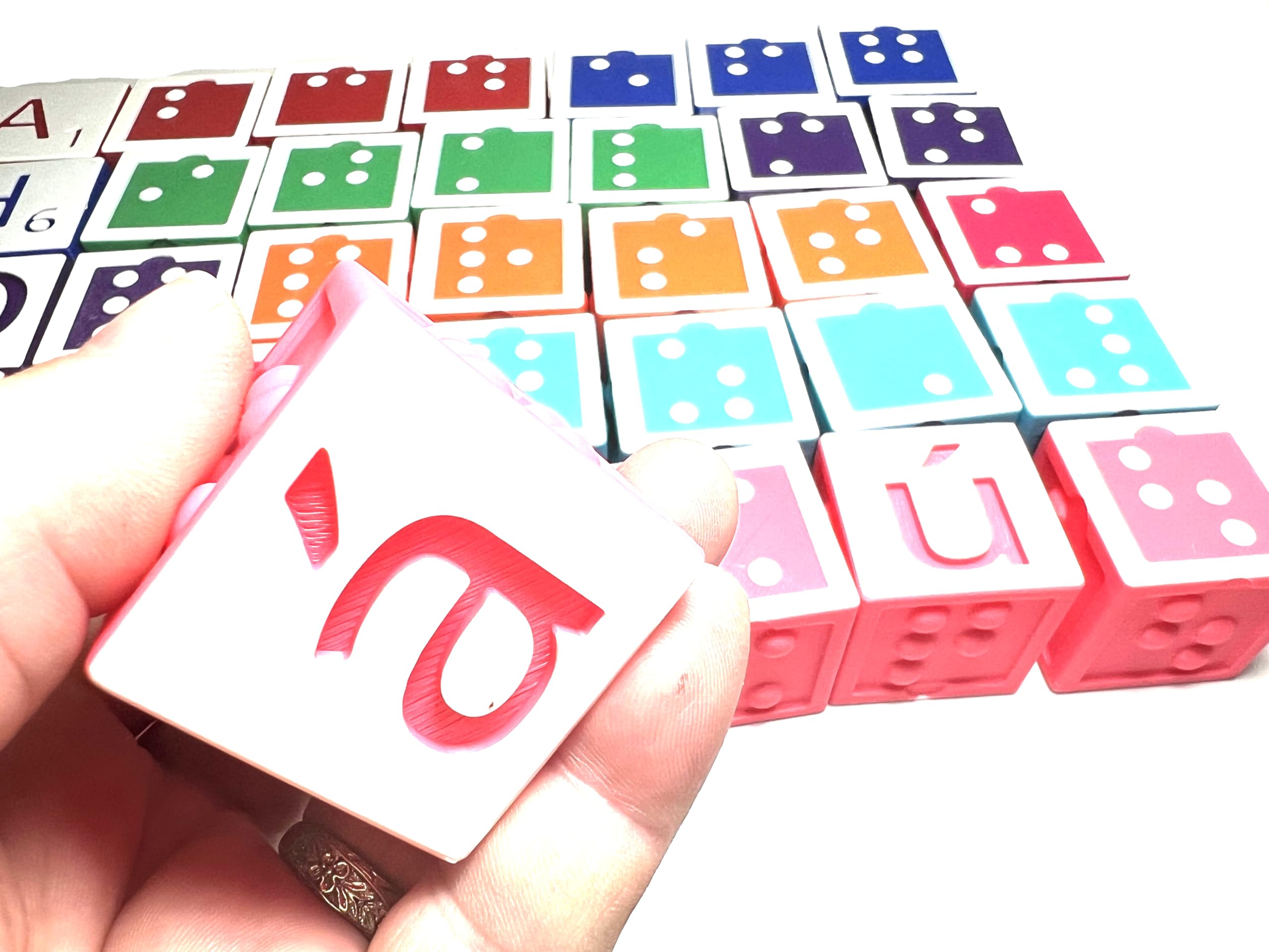 Braille Alphabet and Number Learning Blocks - Educational Toy for Kids with Spanish Text - Perfect for Early Childhood Development & Tactile Learning Activities