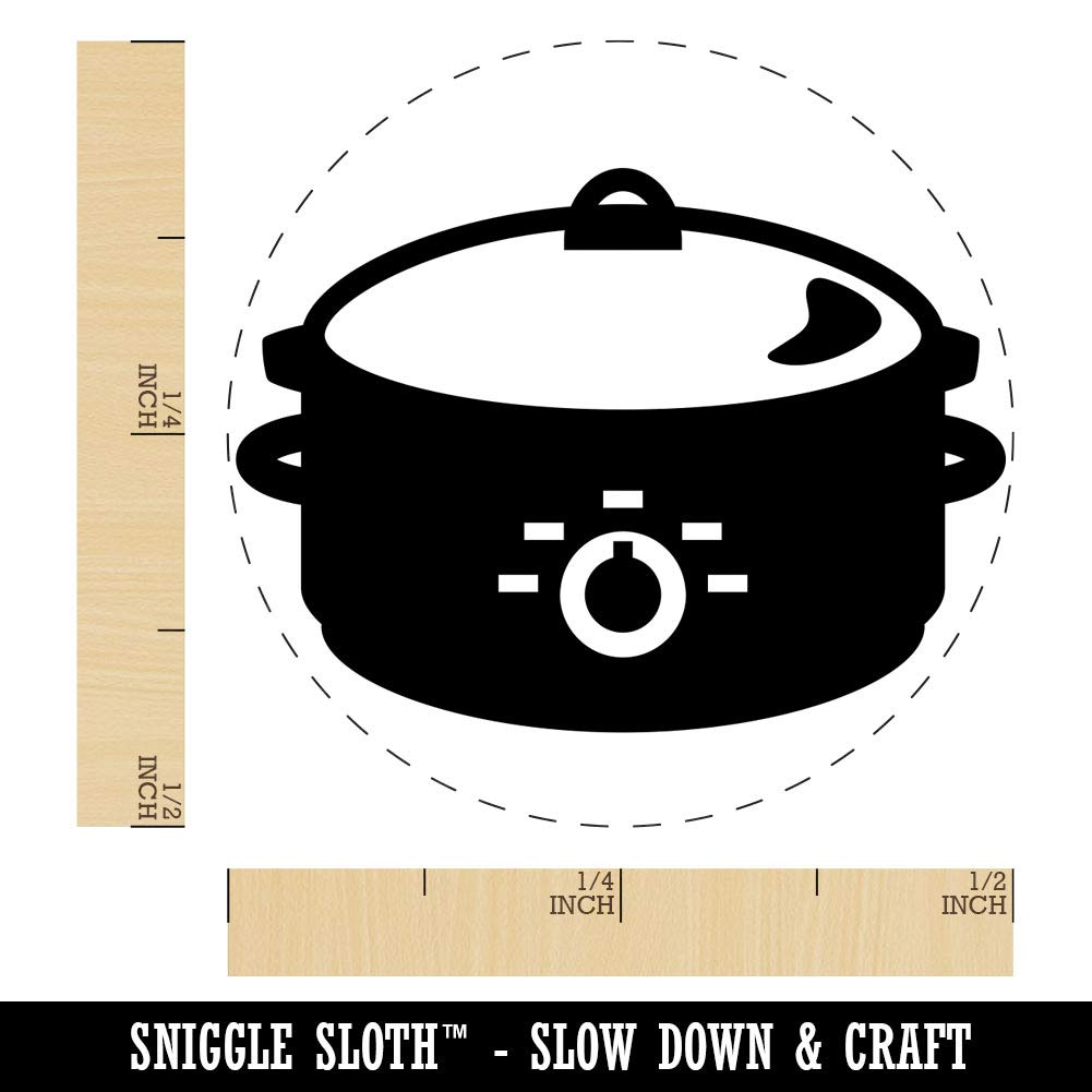 Mini 1/2 Inch Crock Pot Slow Cooker Rubber Stamp for Crafting, Scrapbooking & Planner Decoration - Perfect for DIY Projects, Journals, and Handmade Cards