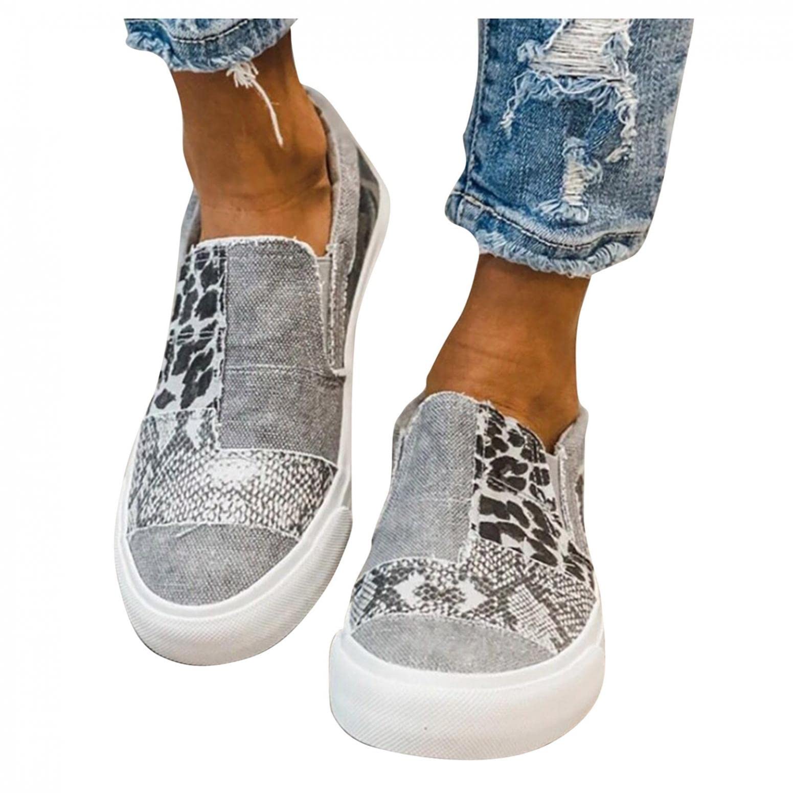 Women's Slip-On Tennis Shoes - Classic Comfort Sneakers for Walking, Casual Wear & Everyday Use | Lightweight & Fashionable Loafers for Women | Perfect for Work, Travel & Outdoor Activities