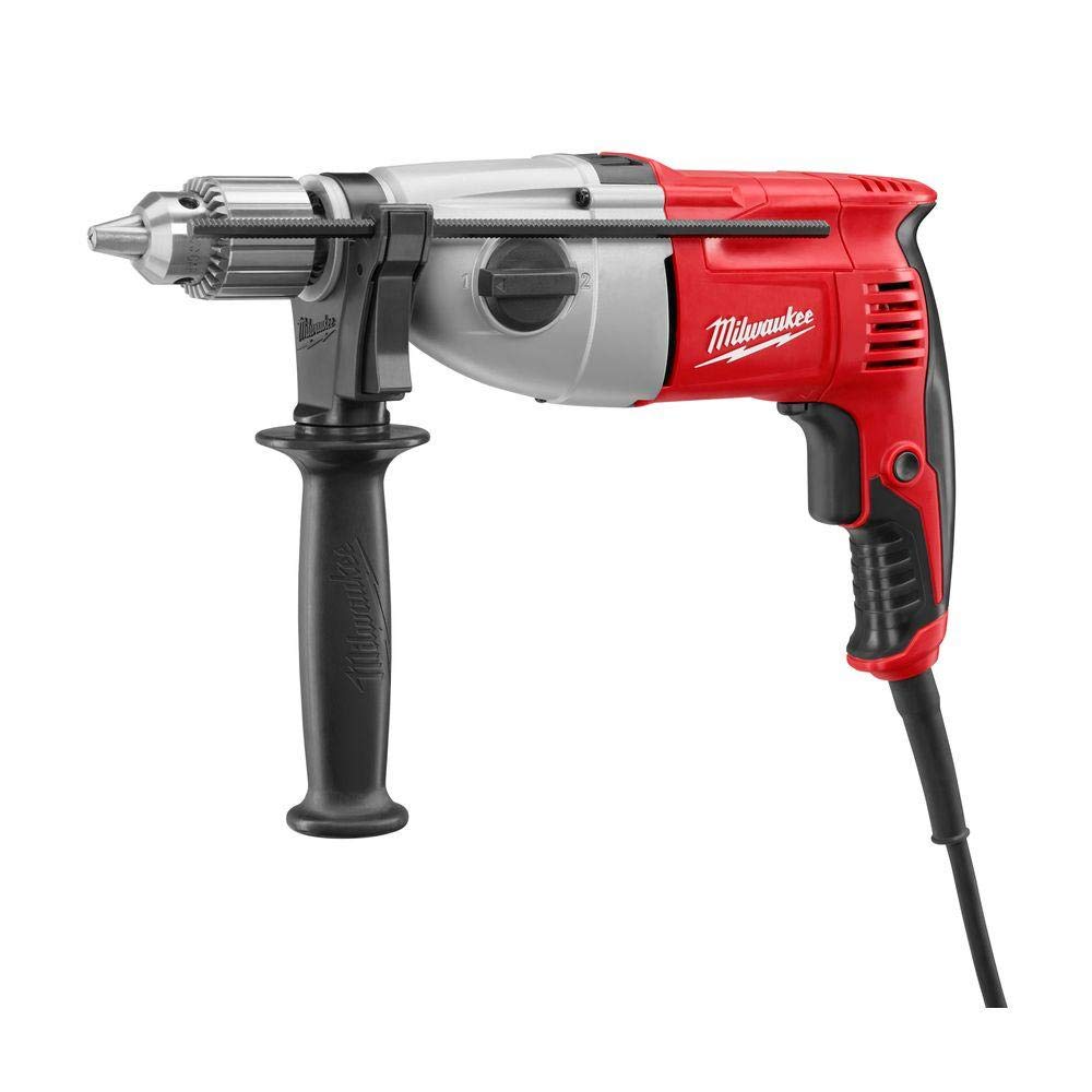 Milwaukee 5378-21 7.5 Amp 1/2-Inch Hammer Drill with Pistol Grip - Powerful Corded Drill for Wood, Metal & Concrete Drilling - Perfect for Construction, Renovation & DIY Projects