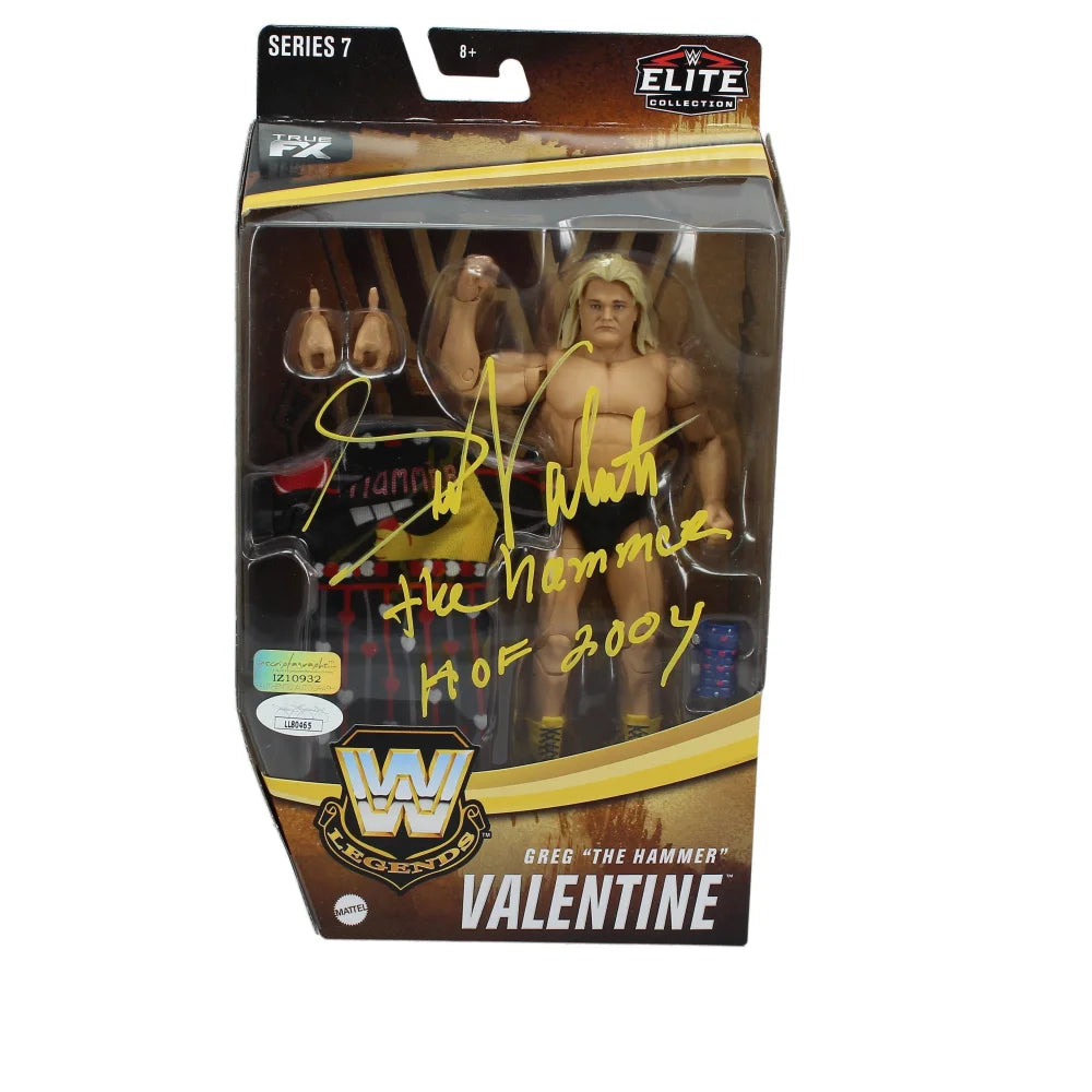 Greg Valentine Autographed WWE Mattel Elite Legends Series 7 Action Figure with JSA COA - Collectible Wrestling Memorabilia for Display & Gifts