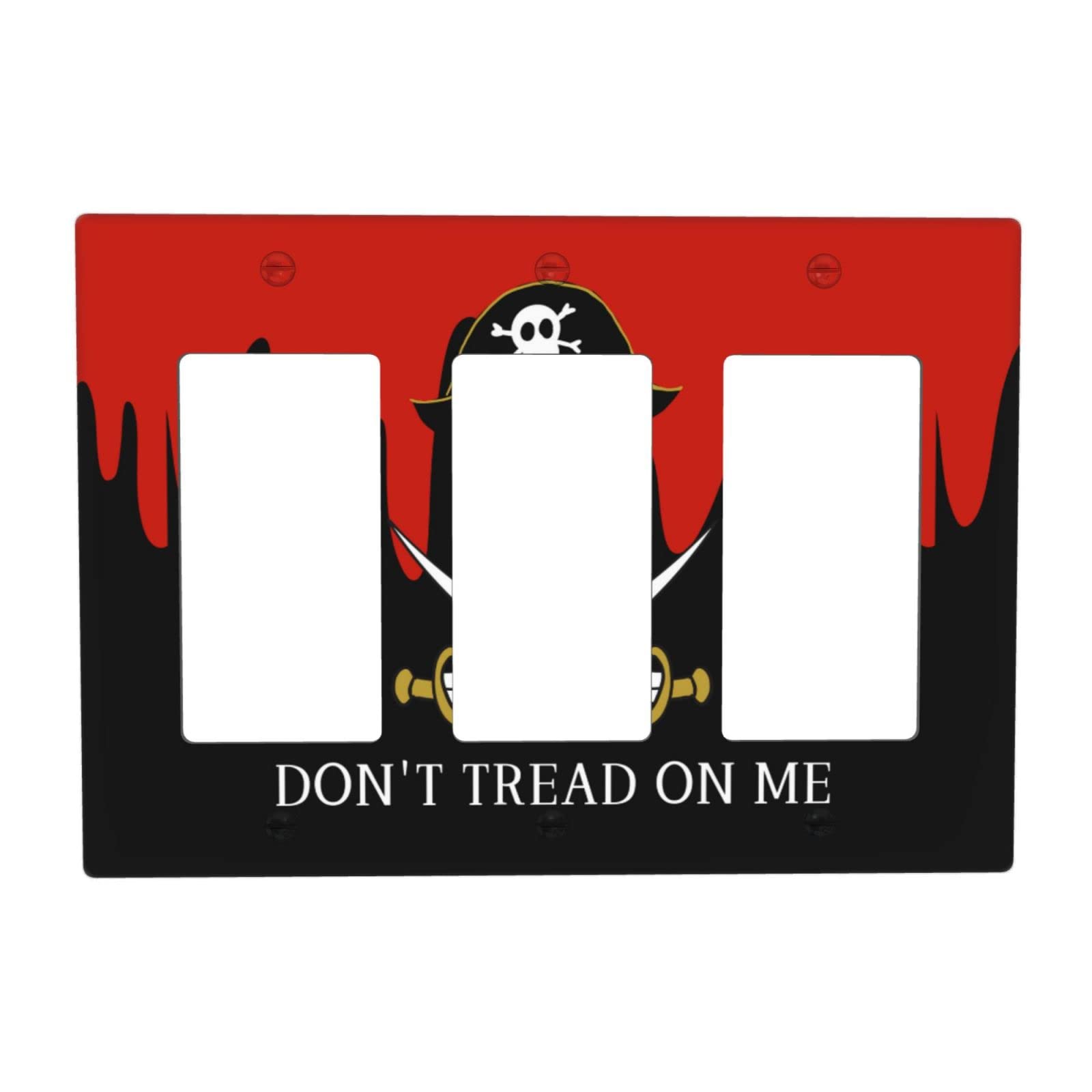 Customizable Decorative Switch Cover Wall Plate - Glossy Finish, 3 Units (4.65