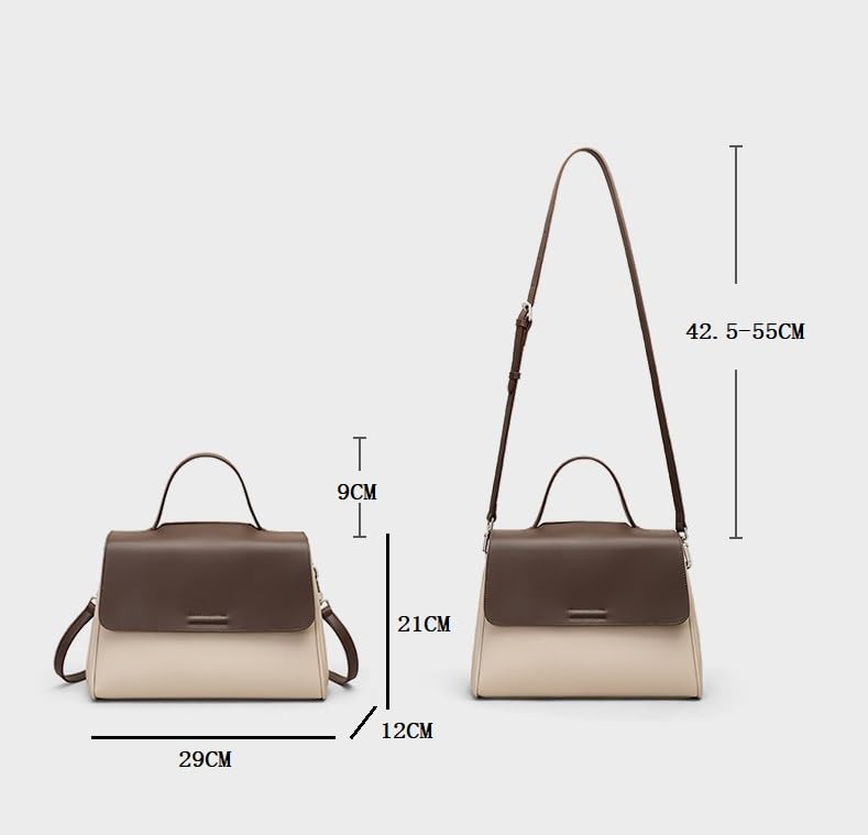 Soft Genuine Leather Crossbody Bags for Women - Fashionable Lightweight Shoulder Purse Handbags for Teen Girls & Ladies | Perfect for Daily Use, Travel & Shopping
