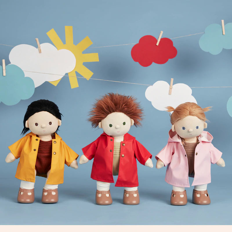 Dinkum Doll Ahoy Kids Raincoat - Waterproof Yellow Rain Jacket for Boys & Girls - Perfect for Outdoor Play, School & Rainy Day Adventures