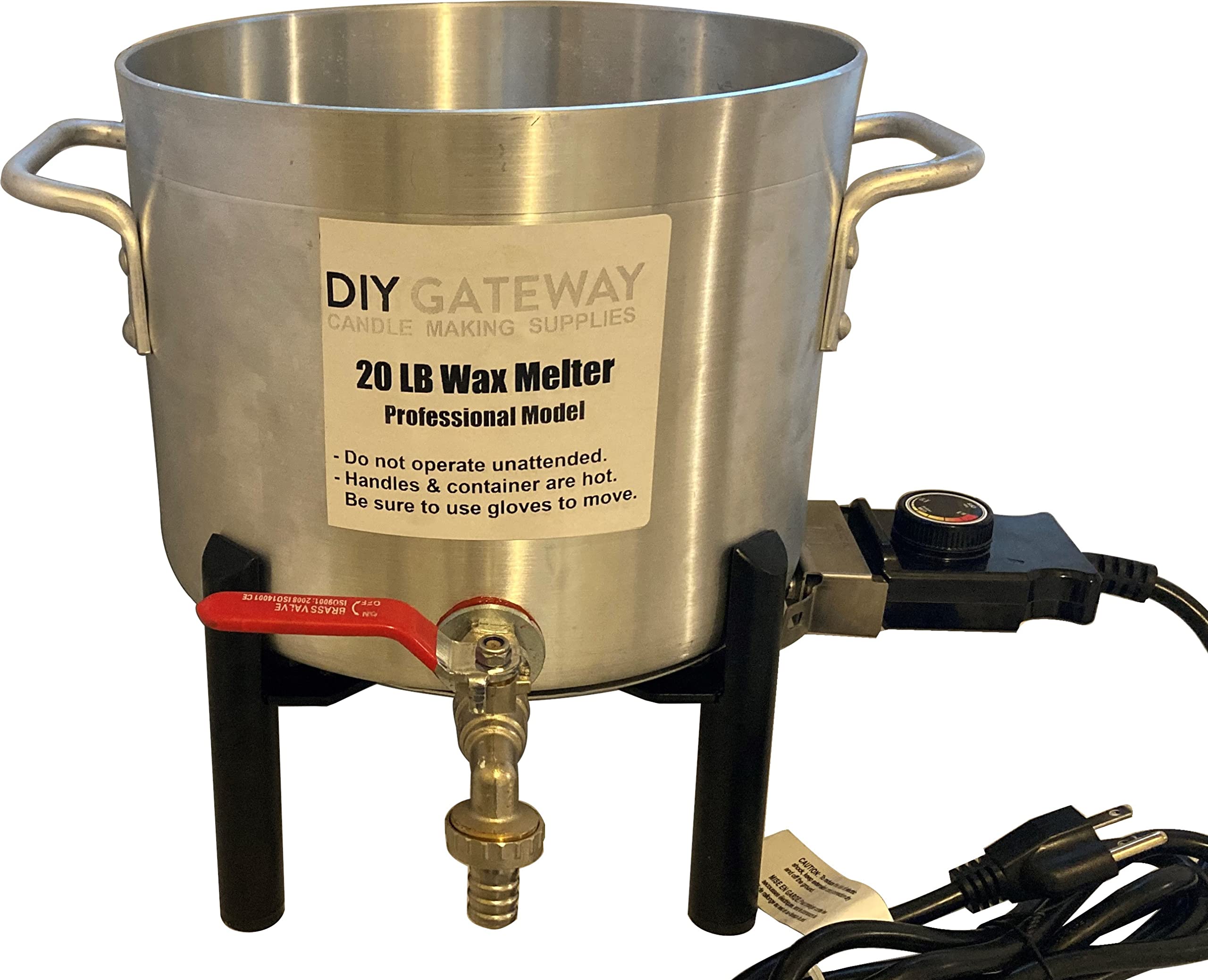 17.5 LB Electric Aluminum Wax Melting Pot for Candle Making - Quick-Pour Spout & Free Ebook Included | Perfect for DIY Candle Crafting, Home Wax Melting, and Small Business Production