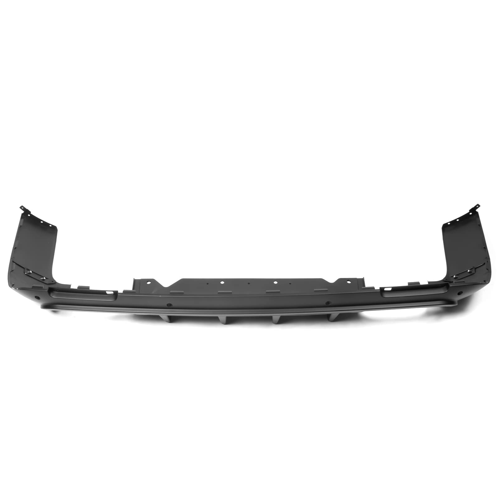 IKON MOTORSPORTS V3 Style Rear Diffuser for 2015-2023 Dodge Challenger - Matte Black PP Bumper Lip Spoiler with Shark Fins | Aggressive Styling & Enhanced Aerodynamics for Street Racing & Car Shows