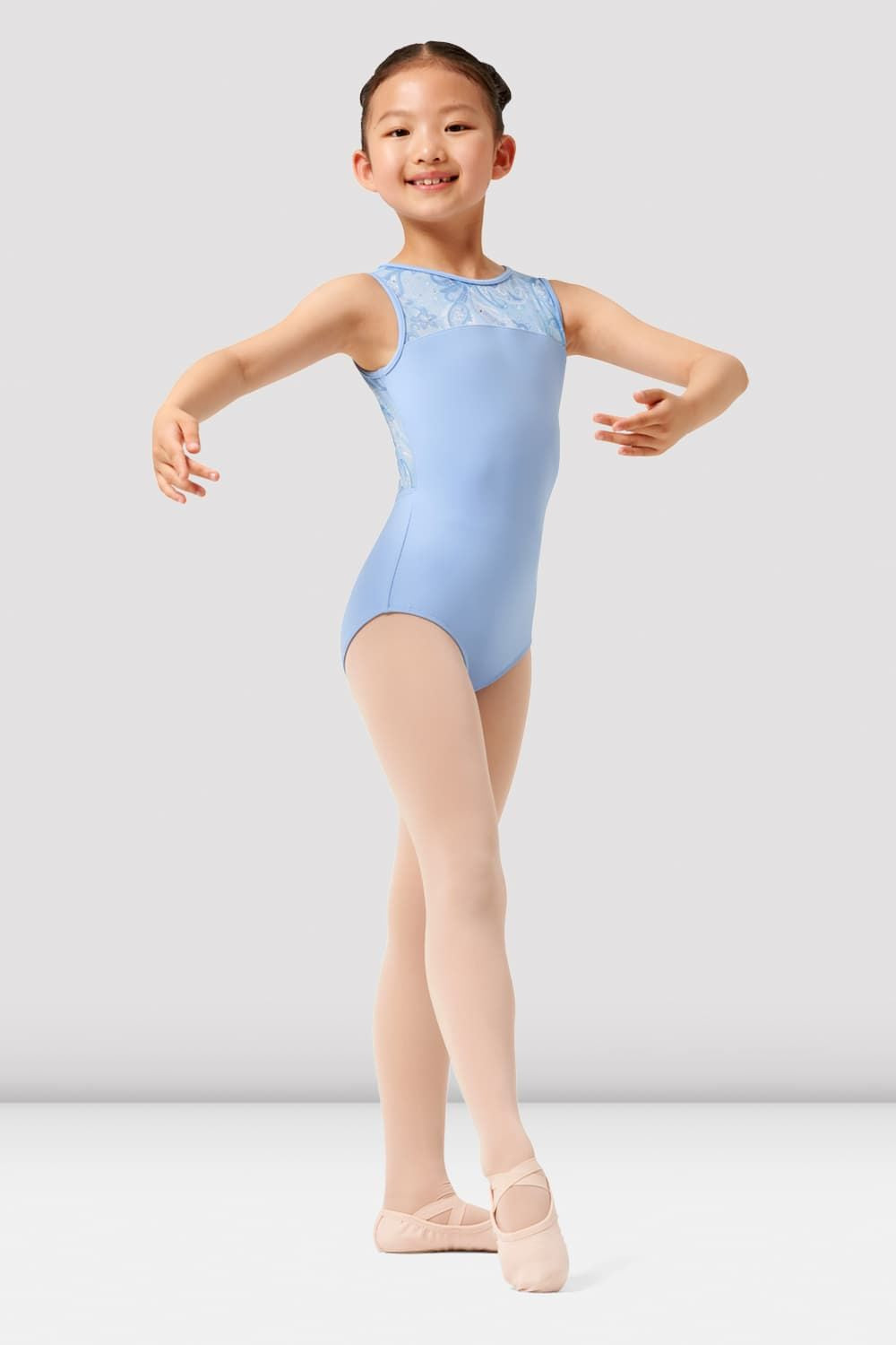 Girls Mirella Paisley Mesh Back Leotard - Dance Gymnastics Ballet Costume for Kids & Toddlers - Perfect for Recitals, Performances & Practice