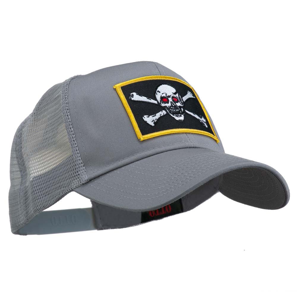 Skull Choppers Red Eyes Embroidered Baseball Cap - Gothic Punk Style Hat for Men & Women - Perfect for Motorcycle Riding, Concerts, and Streetwear Fashion