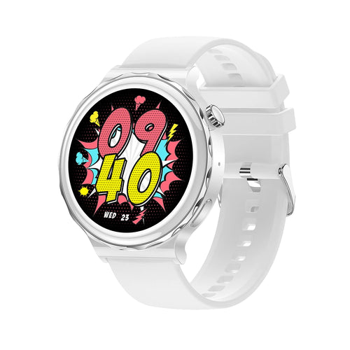 Waterproof Smart Watch for Women & Men - Round Fitness Tracker with Heart Rate Monitor, Step Counter & Sleep Tracking - Perfect for Running, Swimming & Daily Activity Tracking