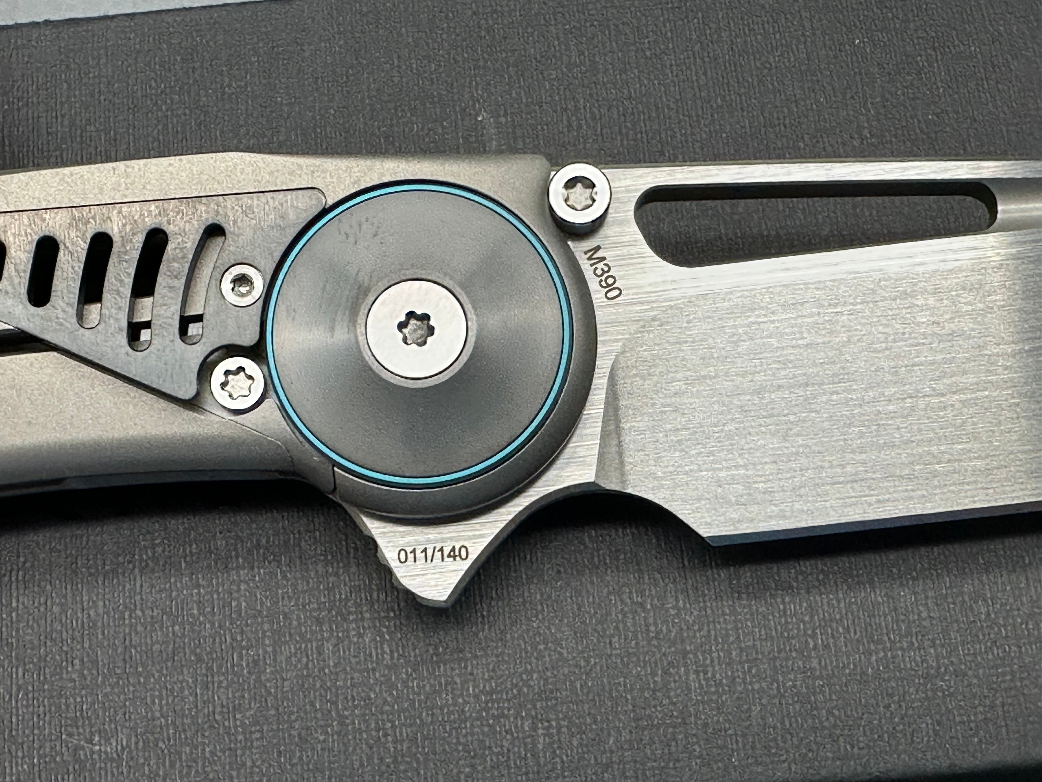 Reate GTR Frame Lock Folding Knife - Titanium Handle with Zirconium Inlay & Ball Bearing Clip (3.6