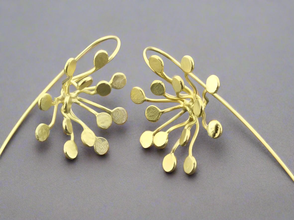 22Kt Gold Over Silver Branching Coral Pendant - Elegant Jewelry for Women, Perfect for Beach Weddings & Summer Outfits