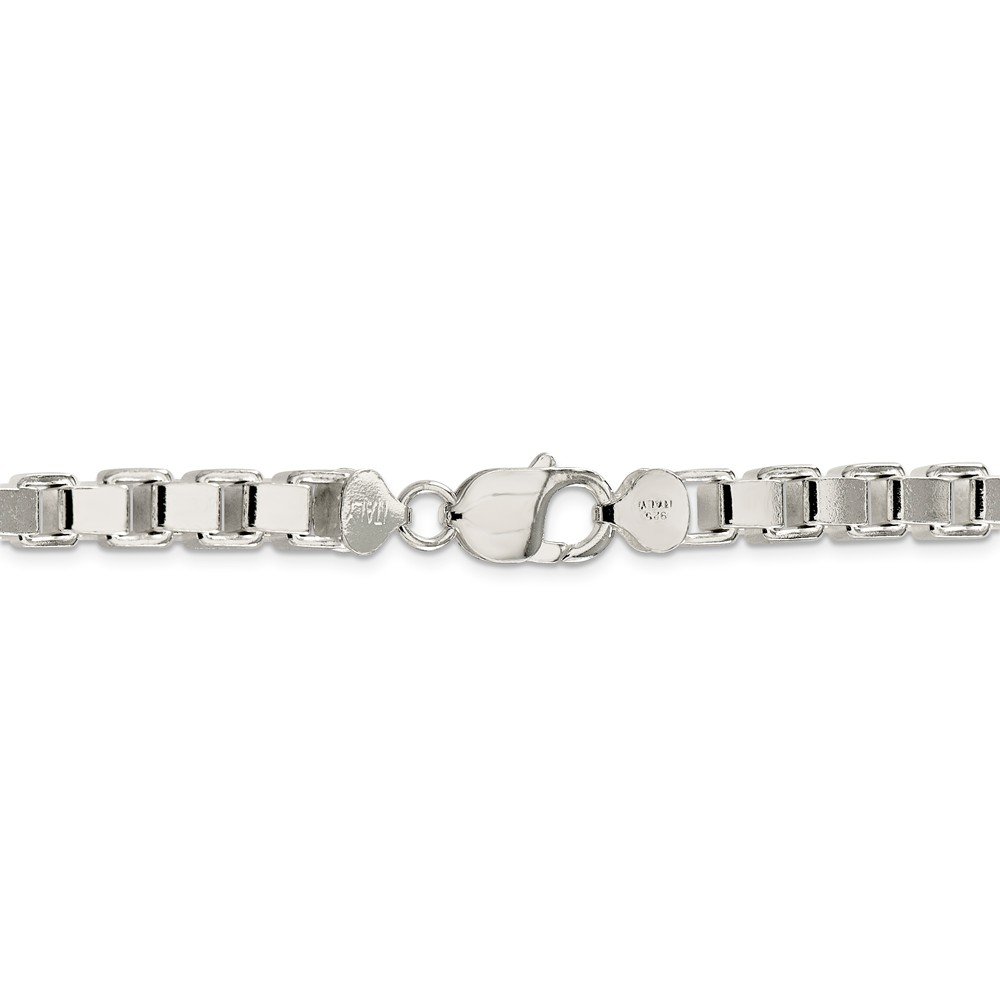 Solid 925 Sterling Silver 7mm Box Chain Necklace with Secure Lobster Clasp - Elegant Jewelry for Women, Perfect for Everyday Wear, Gifts & Special Occasions