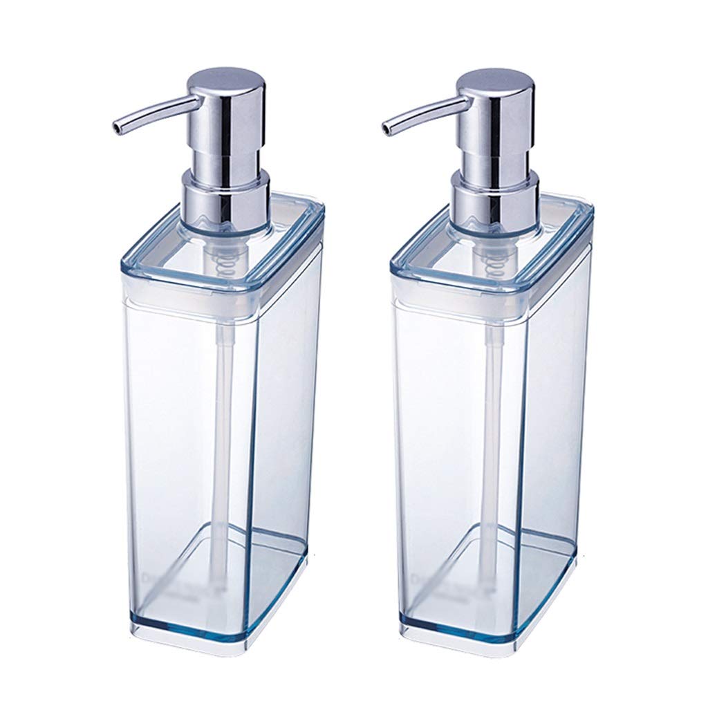 550ml (18.6 Oz) Liquid Soap Dispenser Pump Bottle - Pack of 2 for Bathroom, Kitchen, Bedroom & Vanity | Perfect for Body Moisturizer, Aromatherapy Lotion & Hand Soap Dispensing