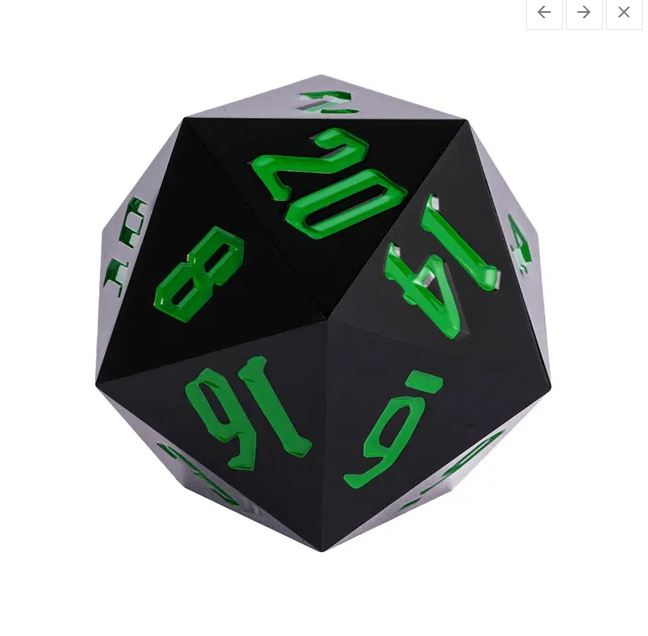 55mm Titan D20 Sharp Edge Dice Set for Tabletop RPG Games - Perfect for Dungeons & Dragons, Pathfinder & Warhammer Gaming Accessories