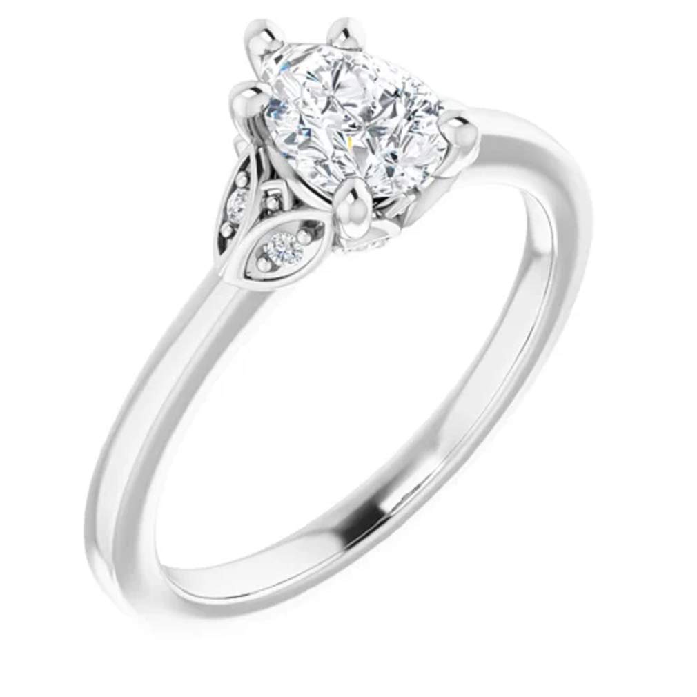 1.50CT Pear Cut Colorless Moissanite Engagement Ring - 925 Sterling Silver Wedding Promise Ring, Custom Handmade Jewelry for Proposals, Anniversaries & Special Occasions