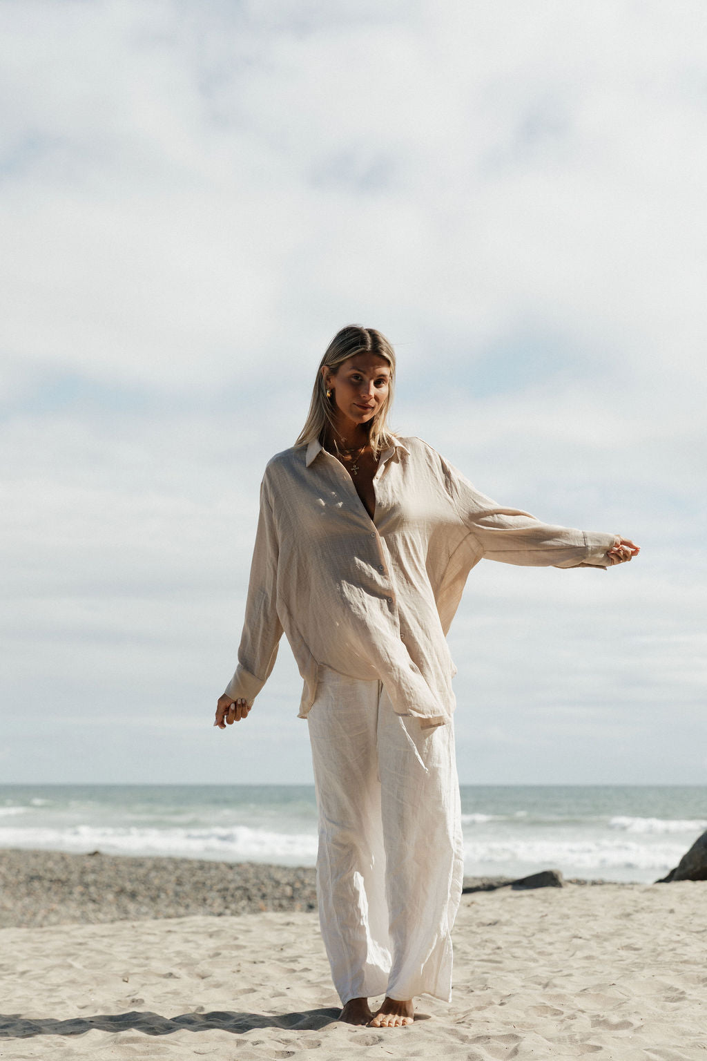 Oversized Button Down Shirt for Women - Casual Summer Poolside Cover Up - Perfect for Beach, Vacation, and Relaxing Outdoors