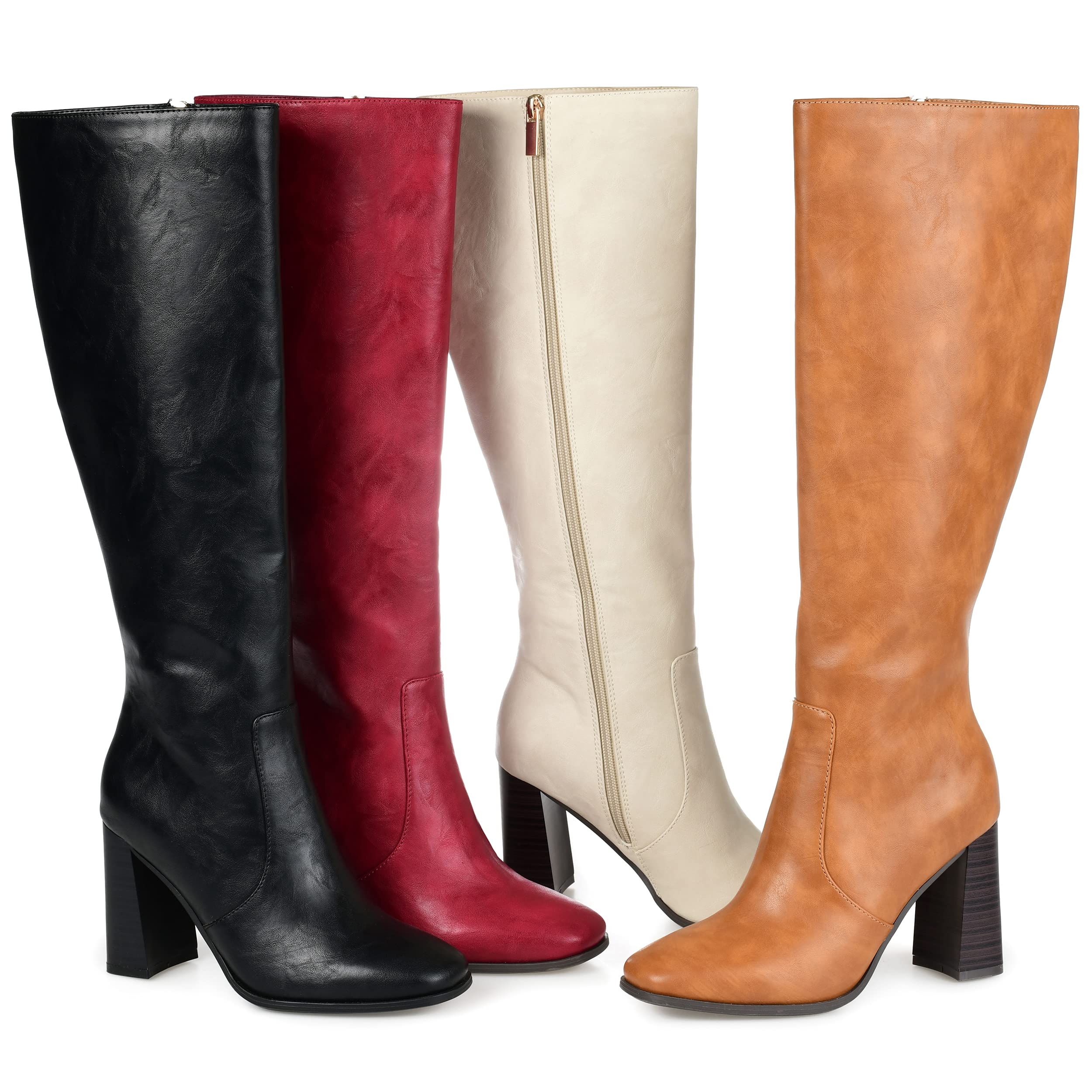 Journee Women's Karima Wide Calf Boots with Comfort Foam - Black Size 10 | Stylish & Comfortable Knee-High Boots for Work, Office & Winter Fashion
