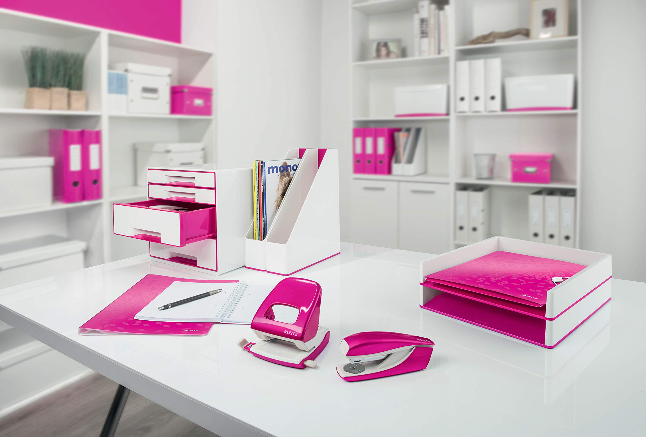 Leitz A5 Storage Box - Small White Organizer for Office & Home | Click & Store Range 60430001 | Perfect for Files, Documents & Stationery Organization