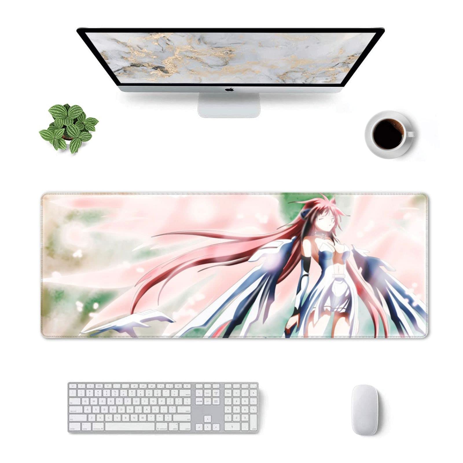 Heaven's Lost Property Ikaros Anime Large Gaming Mouse Pad - 31.5x11.8 Inches, Ultra Thick 3mm, Stitched Edges - Perfect for Office, Gaming & Anime Fans