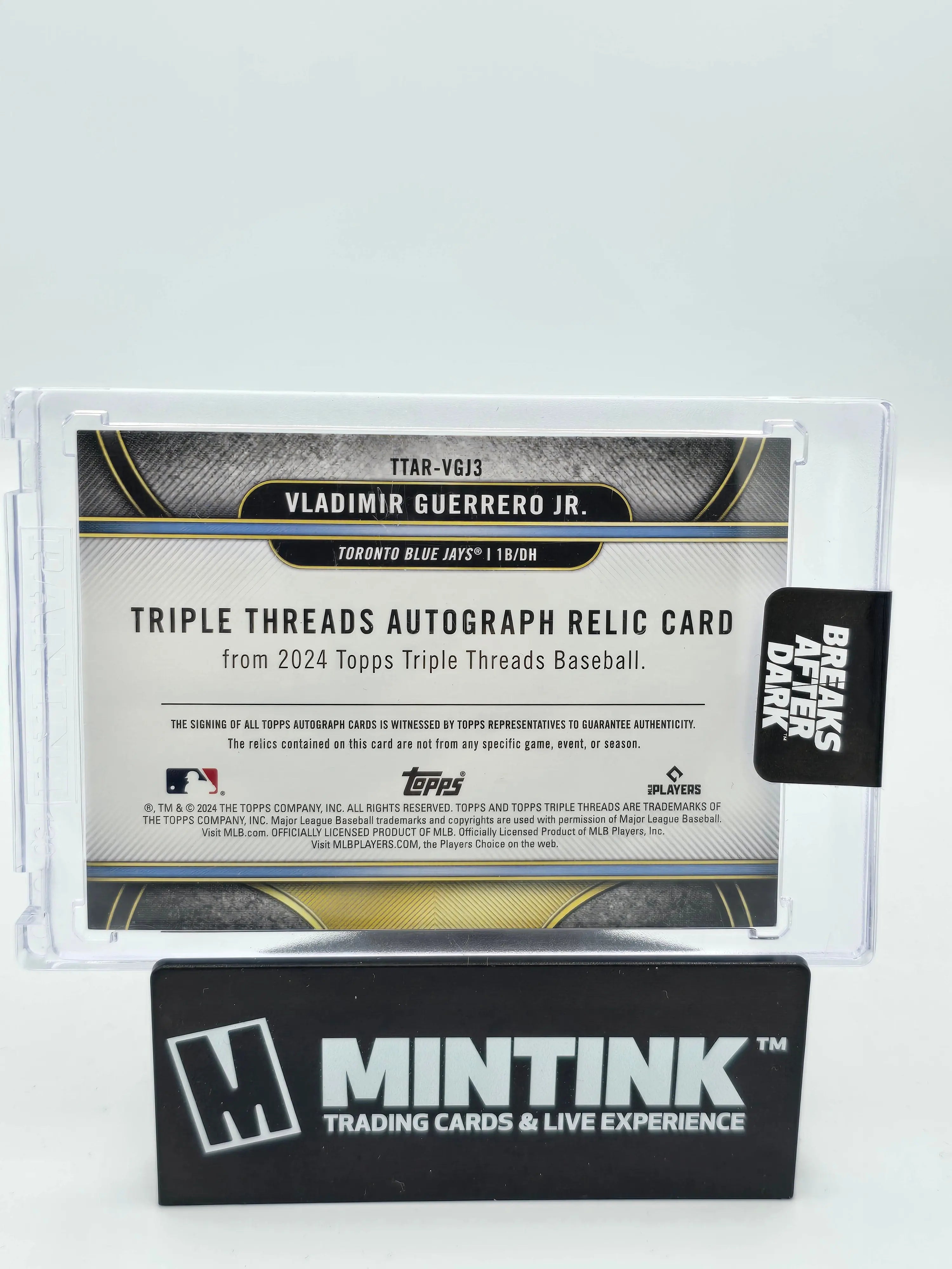 2024 Topps Triple Threads Baseball Vladimir Guerrero Jr. Green Relic Auto 1/18 - MLB Trading Card for Collectors & Sports Fans - Perfect for Display, Investment & Memorabilia Collections