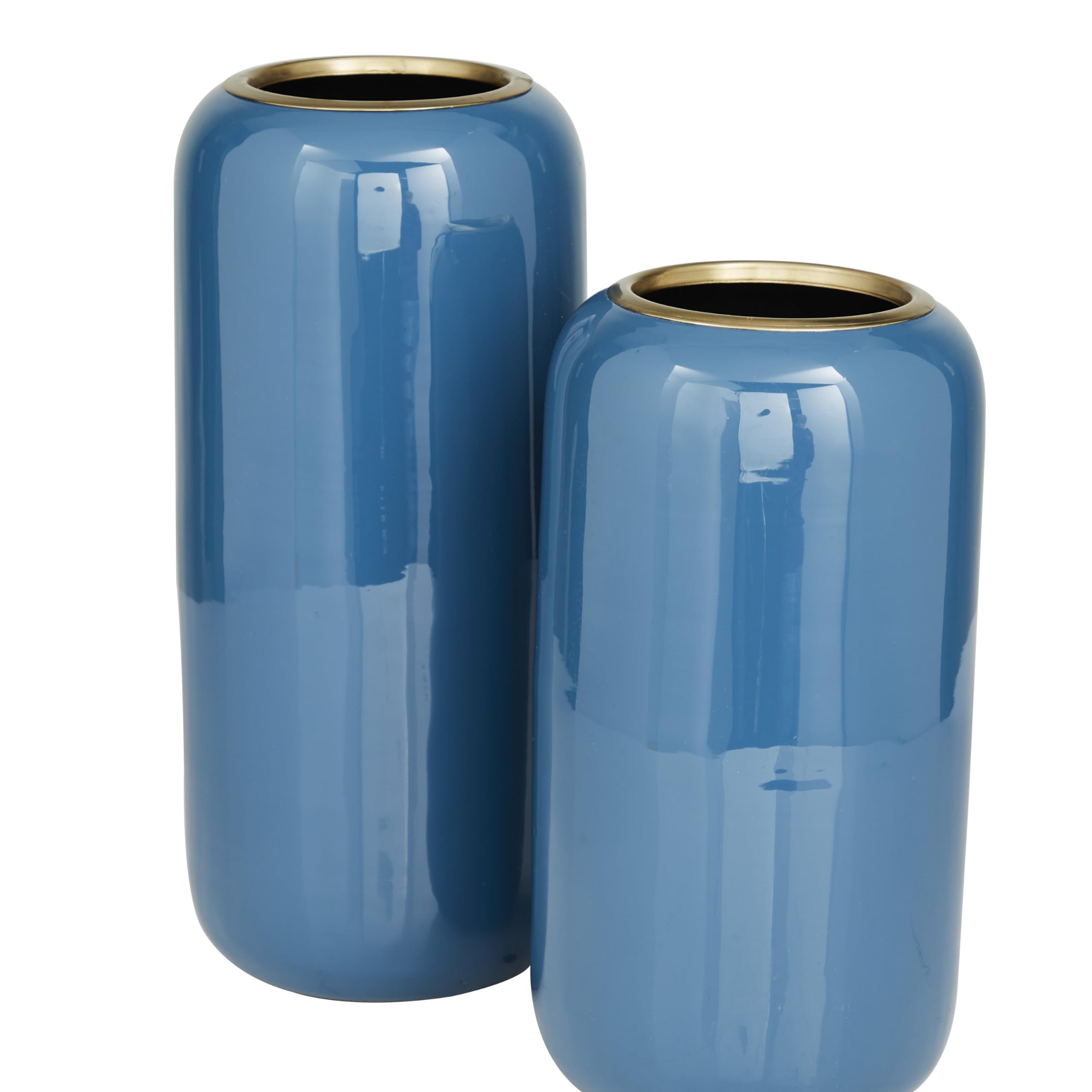 Novogratz Blue Metal Vase Set of 2 - 13