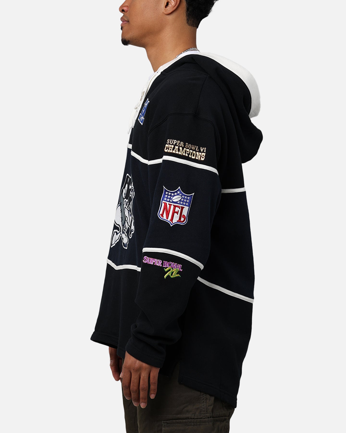 47 Brand Dallas Cowboys Super Bowl Gridiron Hoodie for Men - Jet Black NFL Football Fan Apparel - Perfect for Game Day & Casual Wear