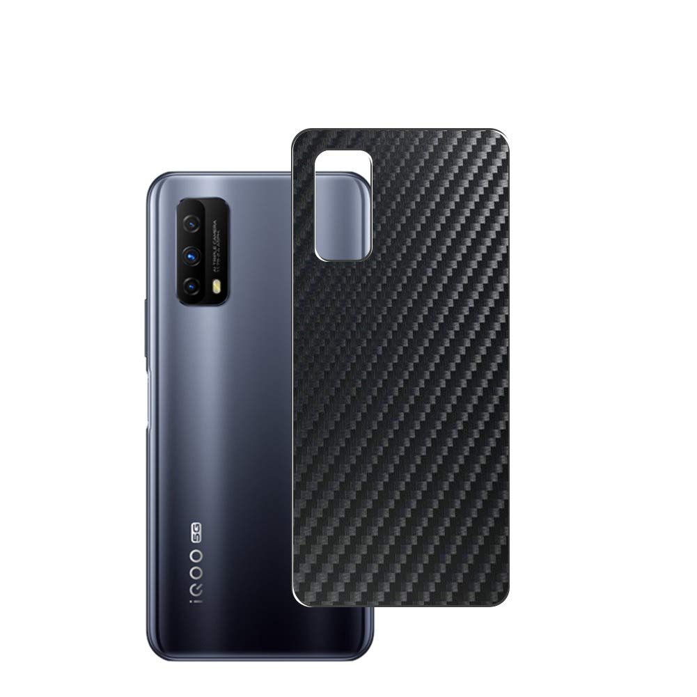 2 Pack Black Carbon TPU Back Screen Protector Film for iQOO Z1x - Scratch-Resistant Flexible Guard Cover (Not Tempered Glass) - Perfect for Daily Protection & Gaming Sessions